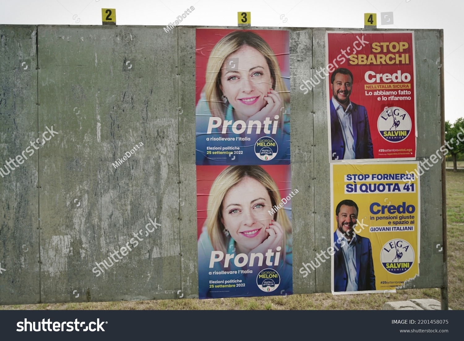 Giorgia Melonis Election Posters Italian General Stock Photo 2201458075 ...