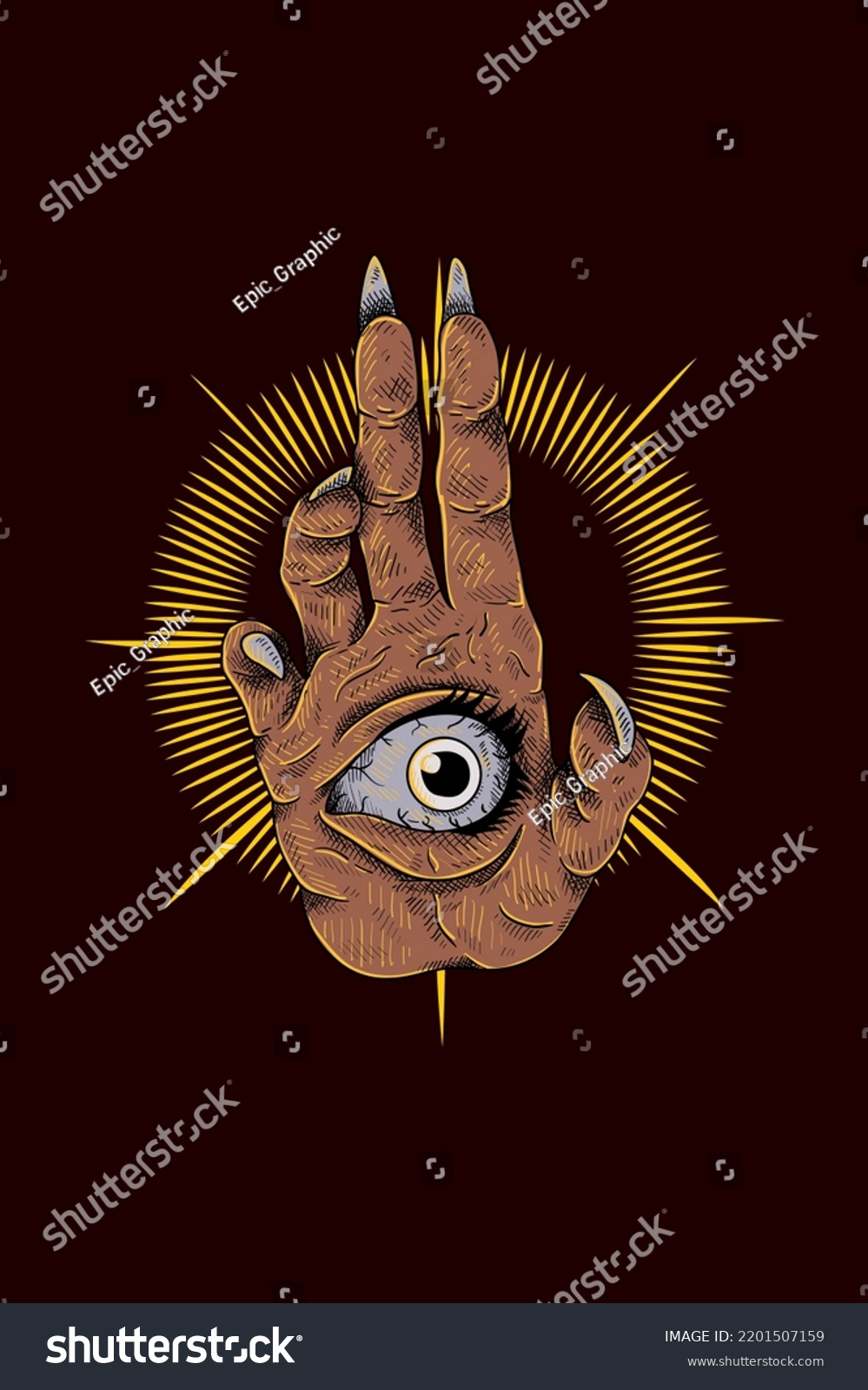 Hand Eye Vector Illustration Stock Vector (Royalty Free) 2201507159 ...