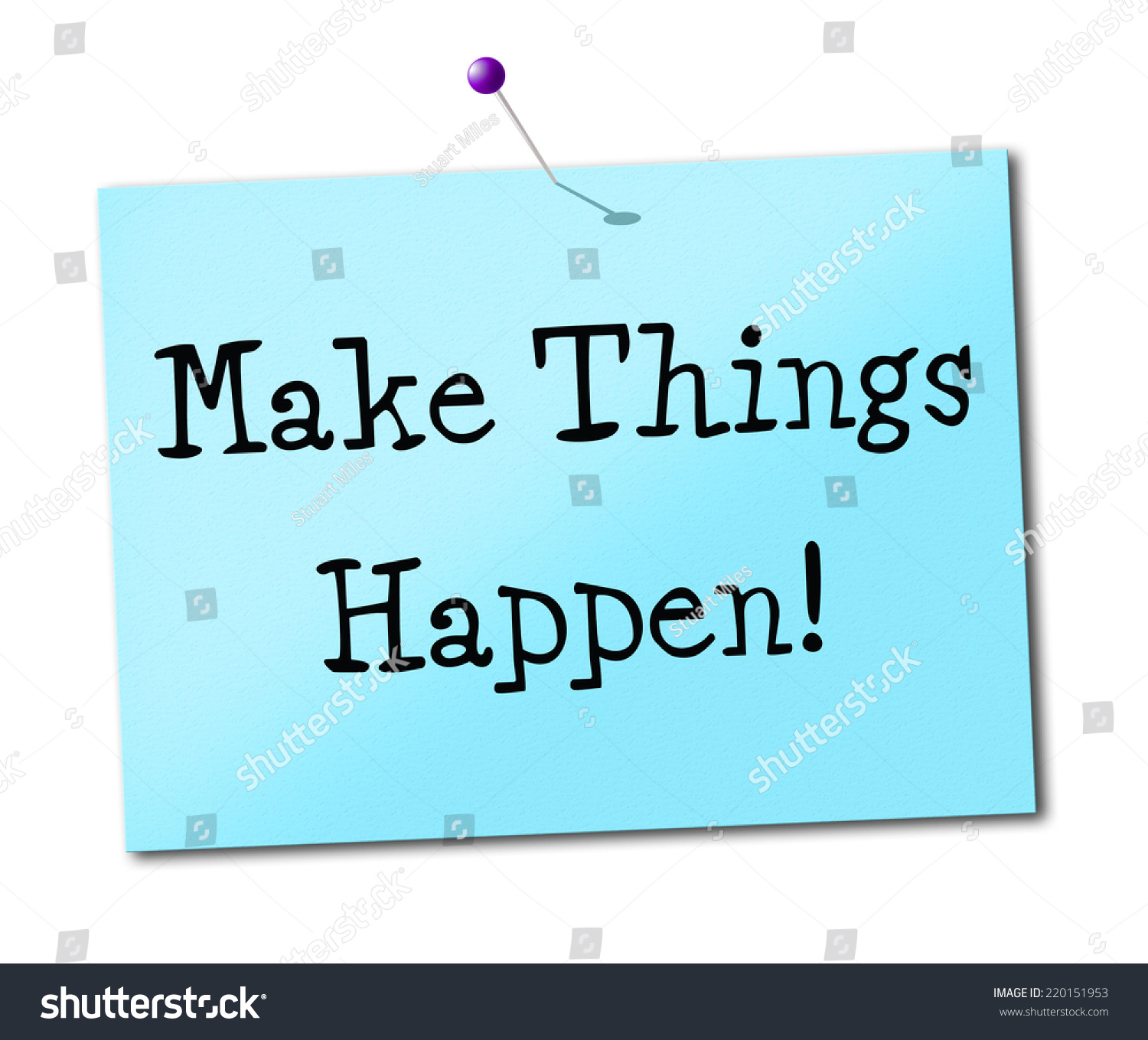 make-things-hapen-meaning-get-done-stock-illustration-220151953