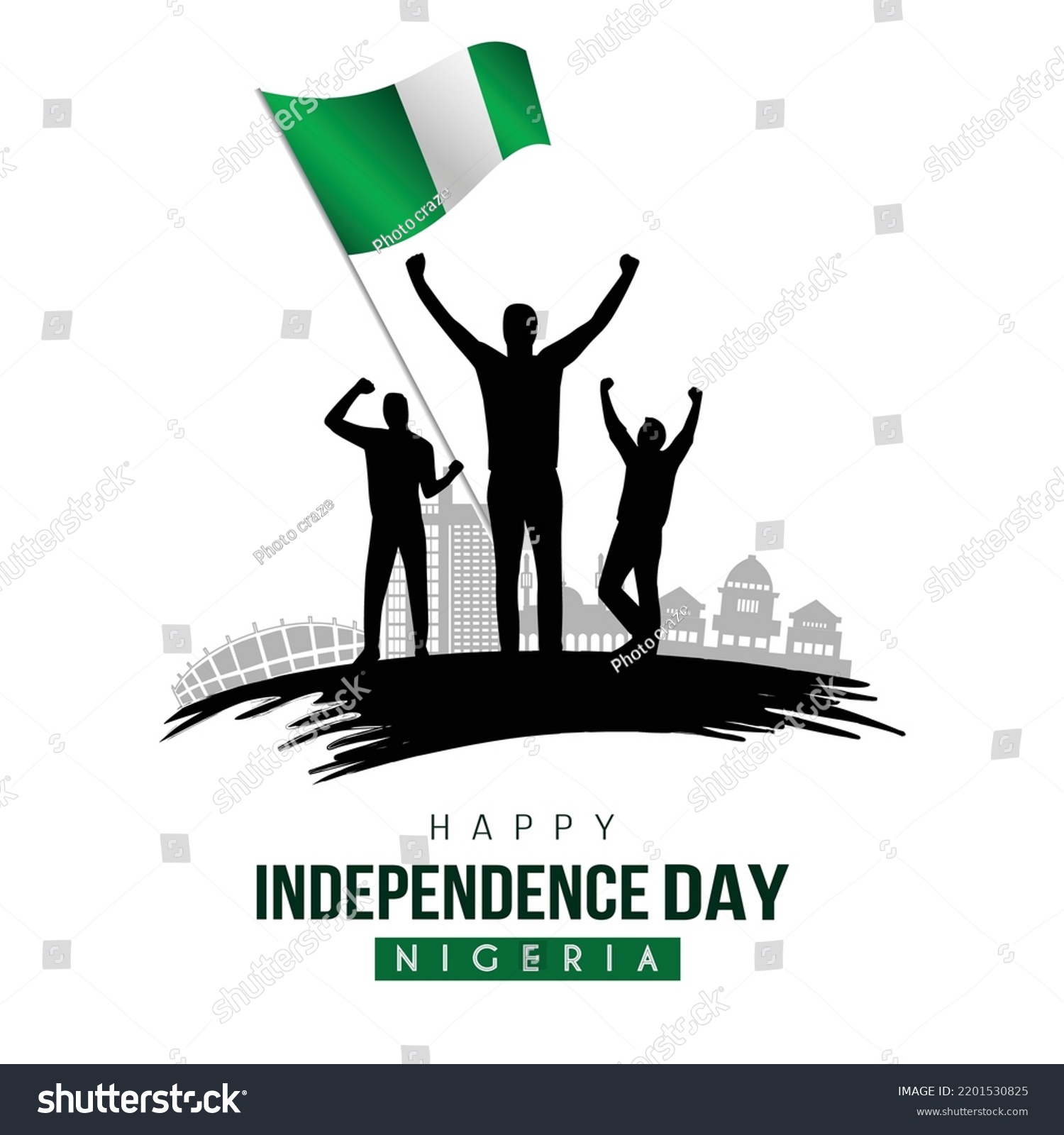 1st October Nigeria Independence Day Peoples Stock Vector (Royalty Free ...