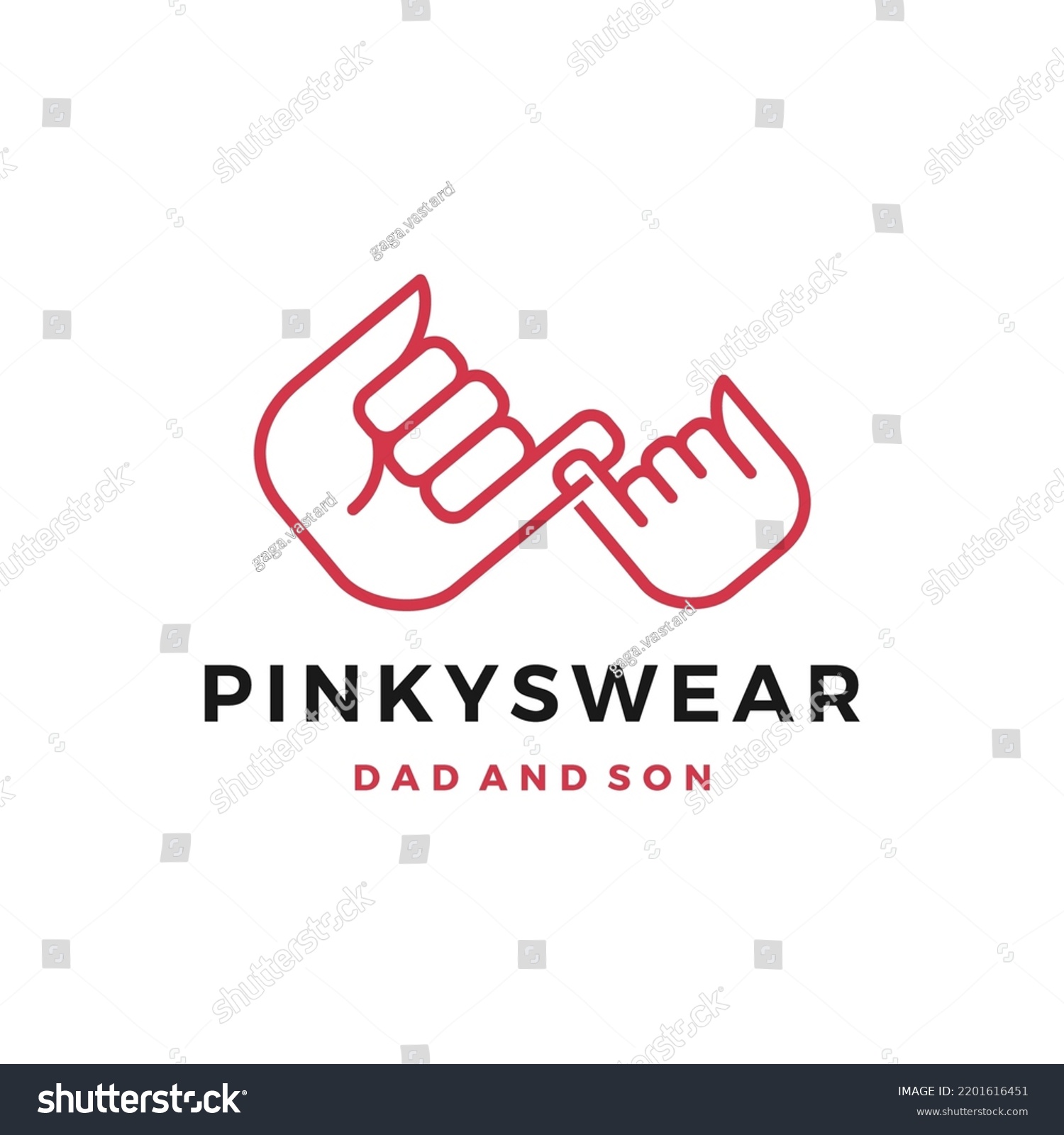 Pinky Swear Promise Dad Son Daughter Stock Vector Royalty Free 2201616451 Shutterstock 