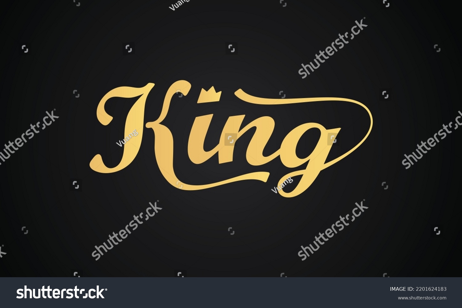 King Lettering Vector Illustration Lettering Isolated Stock Vector ...