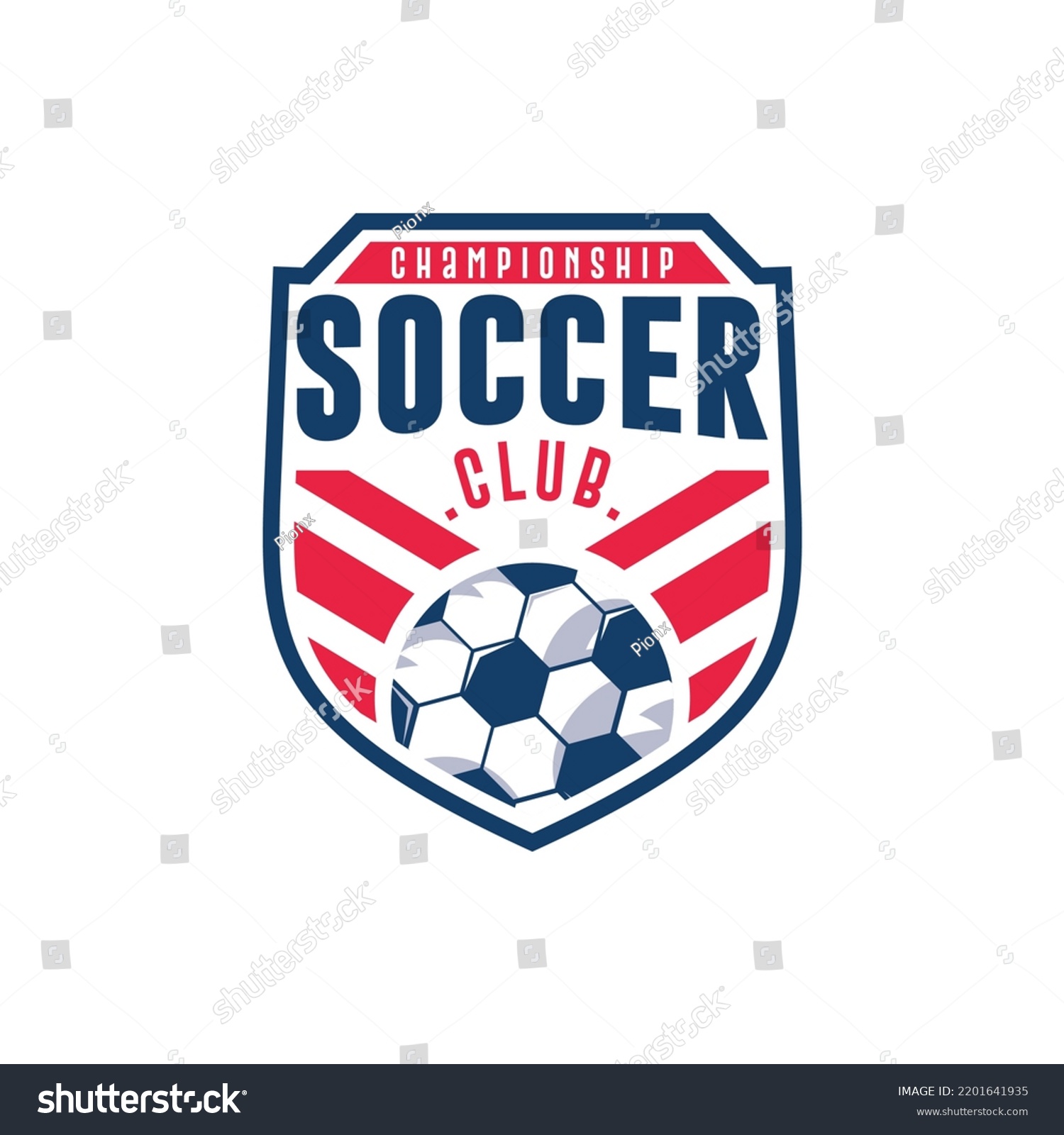 Soccer Football Logo Design Template Stock Vector (Royalty Free ...