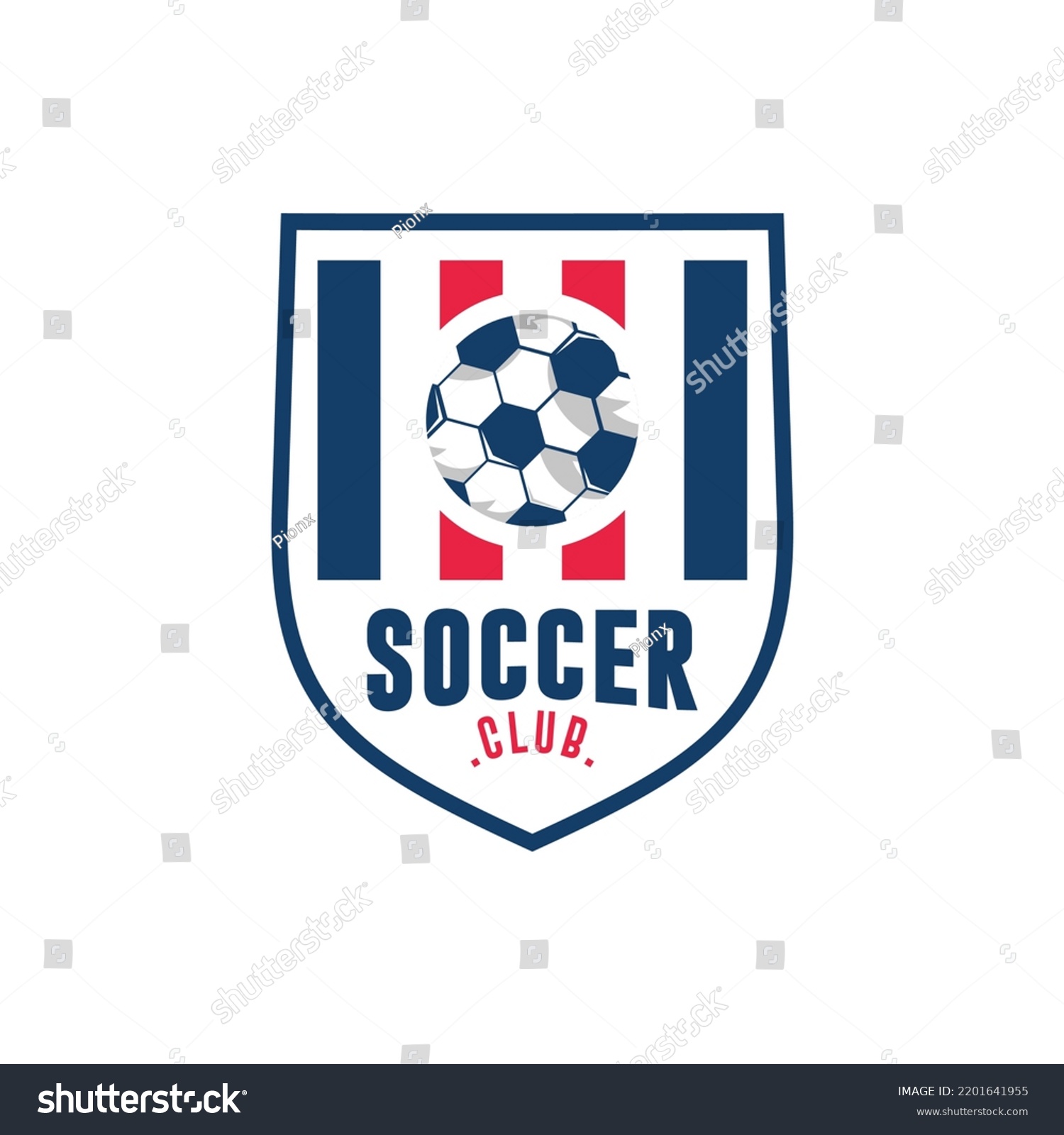 Soccer Football Logo Design Template Stock Vector (Royalty Free ...