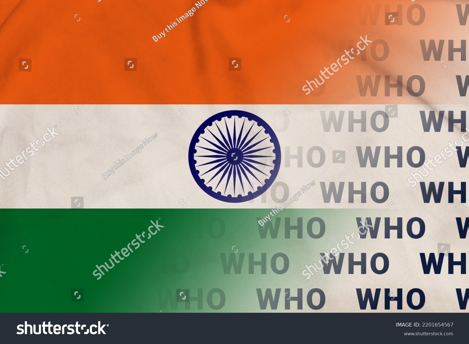 India Flag Who Banner Union Ind Stock Illustration 2201654567 ...