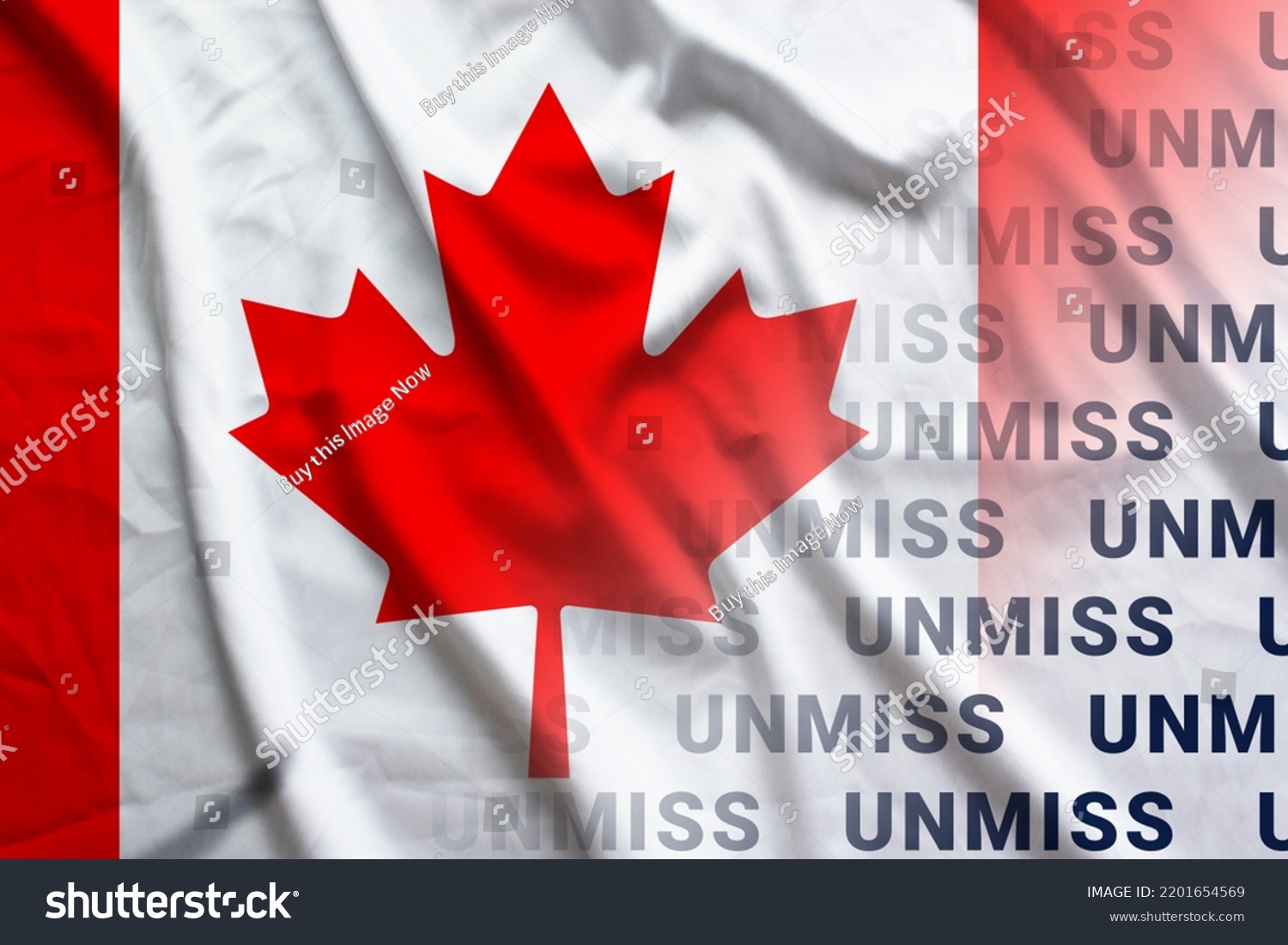 Canada Flag Unmiss Symbol Agreement Cmr Stock Illustration 2201654569 ...