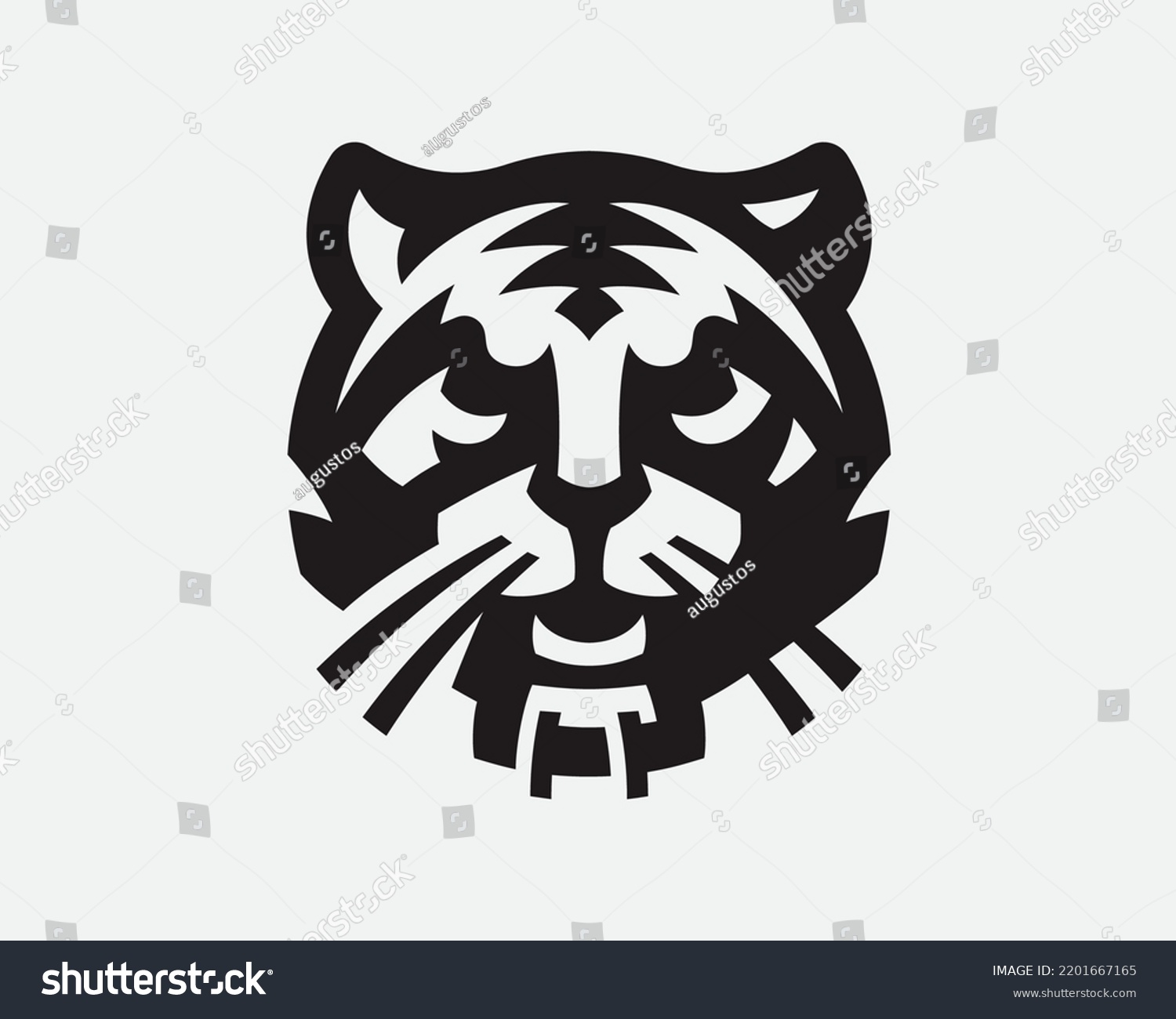 Tiger Modern Logo Big Cat Emblem Stock Vector (Royalty Free) 2201667165 ...