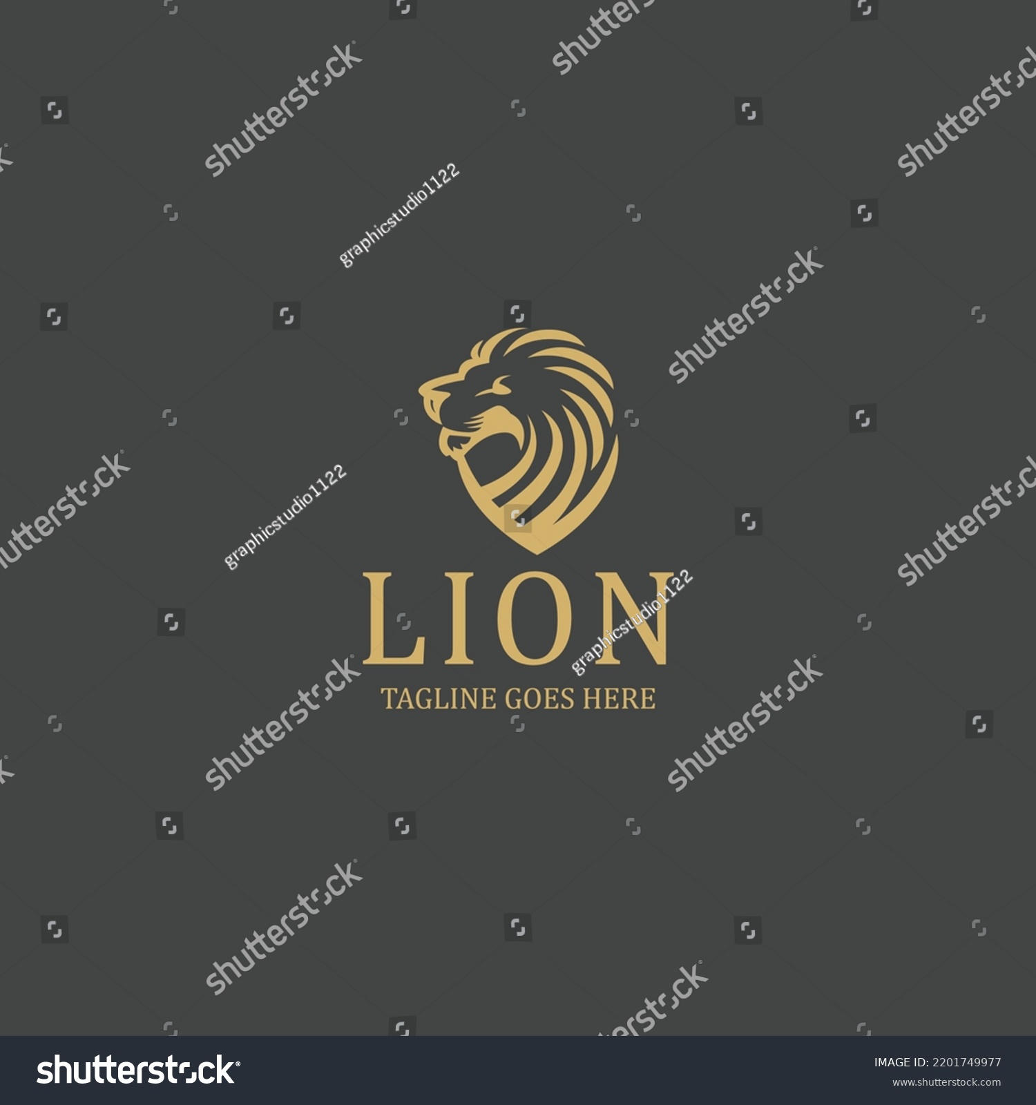 Lion Logo Design Template Vector Illustration Stock Vector (Royalty ...