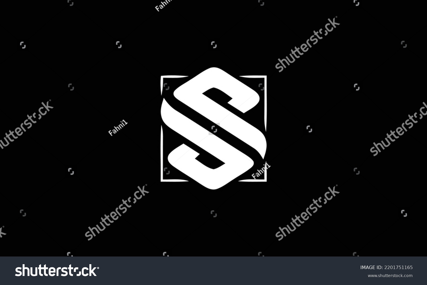 Ss Initial Logo White Color Vector Stock Vector (Royalty Free ...