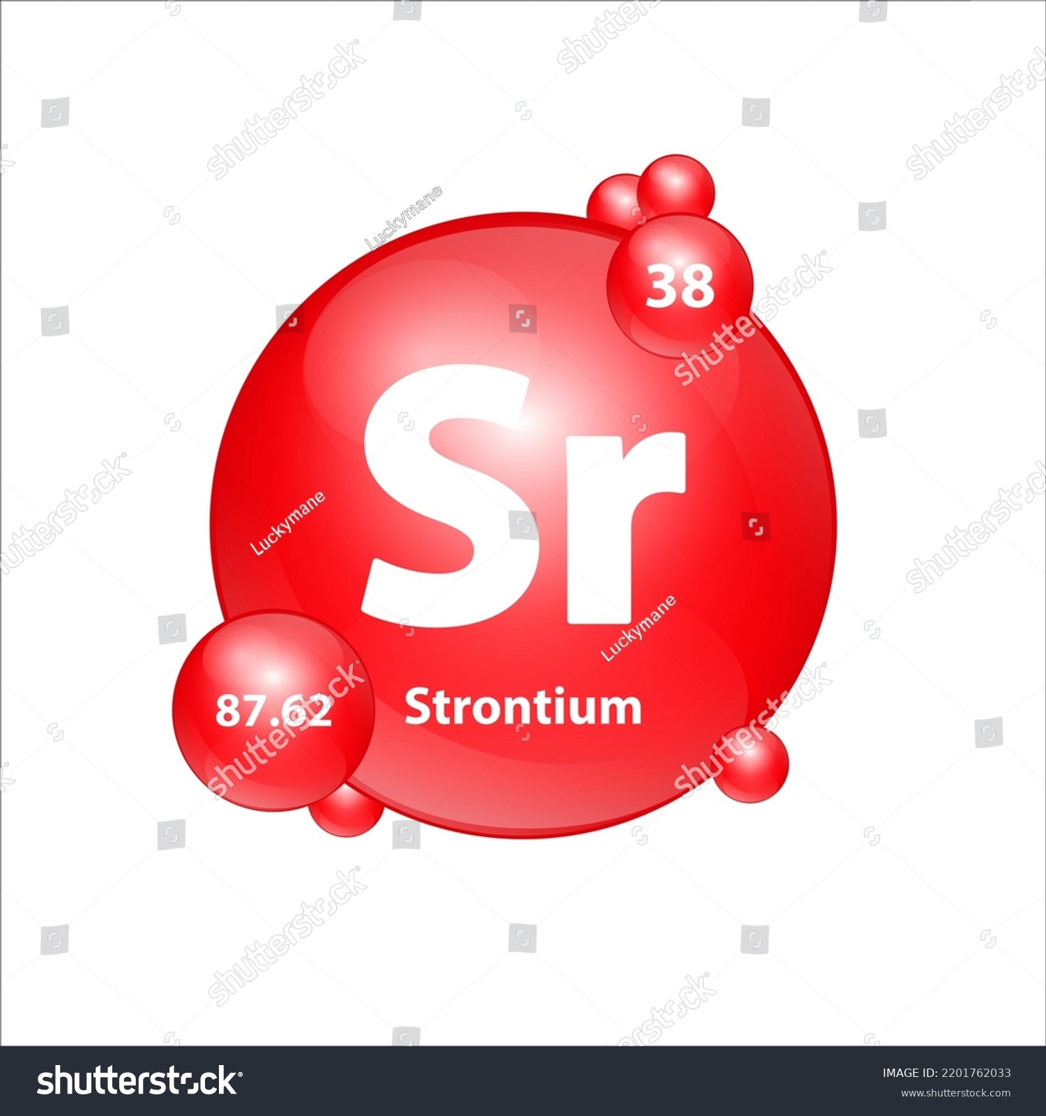 Strontium Sr Icon Structure Chemical Element Stock Vector (Royalty Free ...