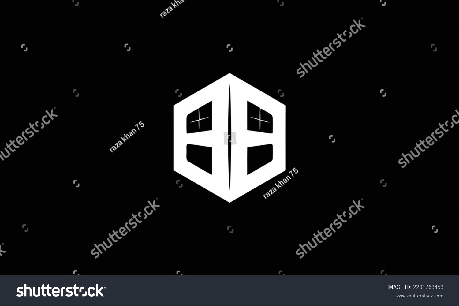 Bb B Letter Initial Logo Design Stock Vector (Royalty Free) 2201763453 ...