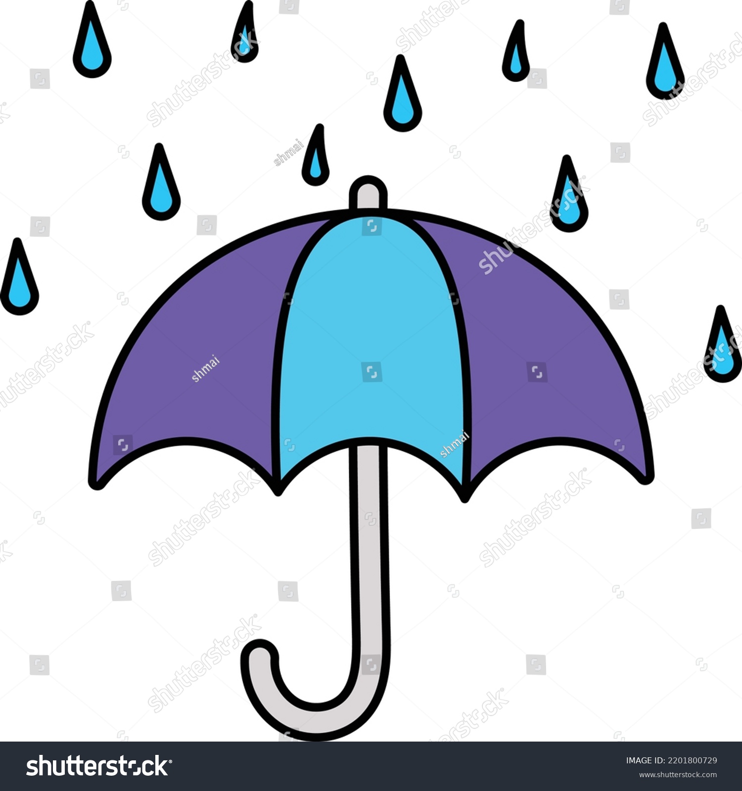 Monsoon Rain Signage Vector Icon Design Stock Vector (Royalty Free ...