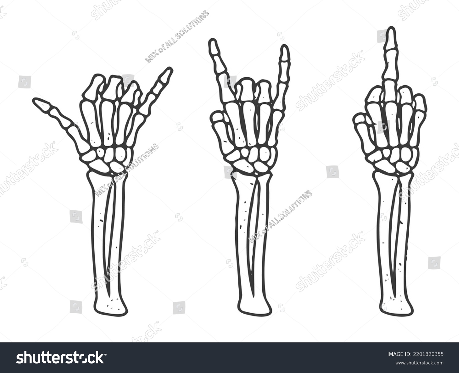 2,944 Skeleton Hand Gesture Images, Stock Photos & Vectors | Shutterstock