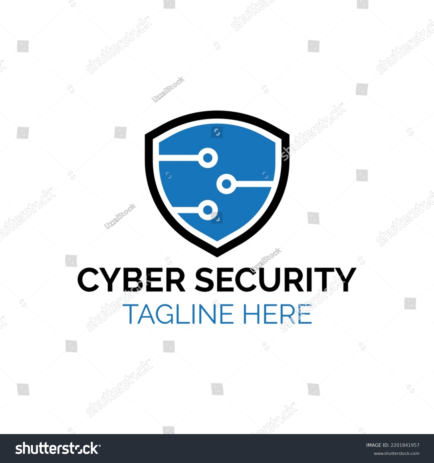 Cyber Security Concept World Security Logo Stock Vector (Royalty Free ...