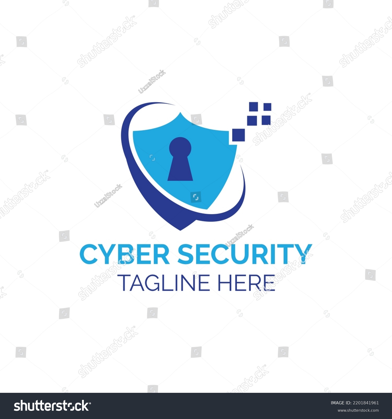 Cyber Security Concept World Security Logo Stock Vector (Royalty Free ...