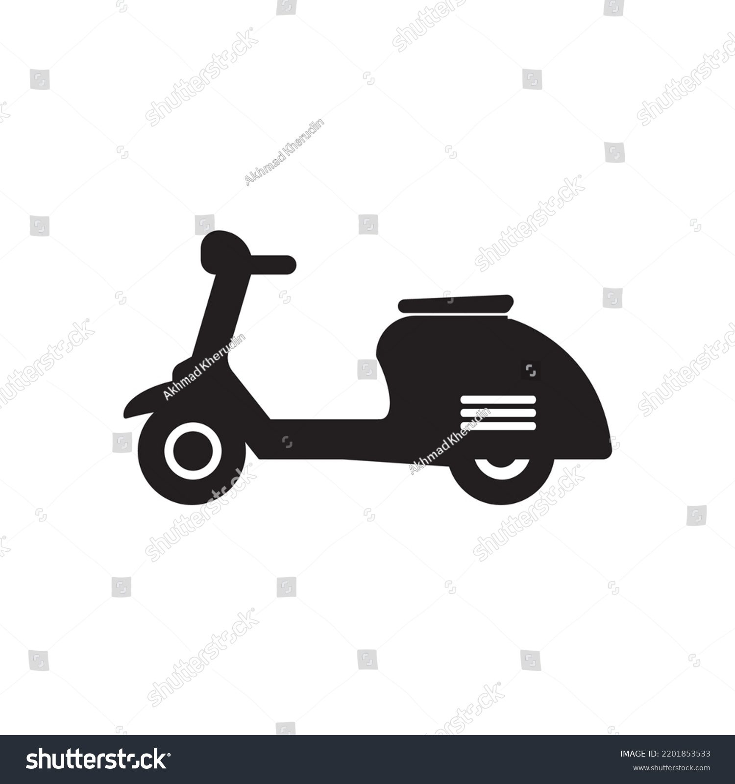 Vespa Scooter Icon Vector Illustration Symbol Stock Vector Royalty