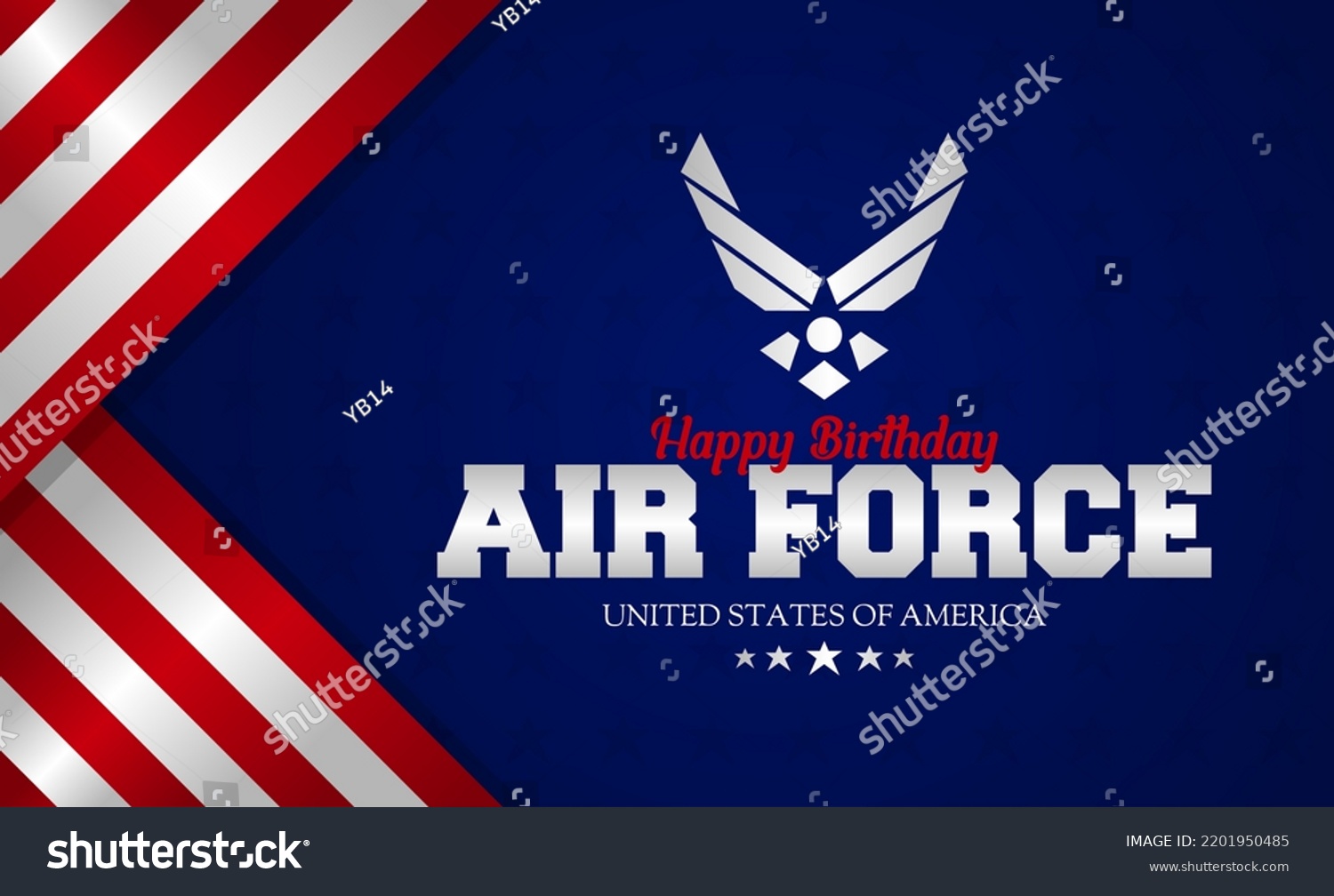 Happy Birthday United States Air Force Stock Vector (Royalty Free