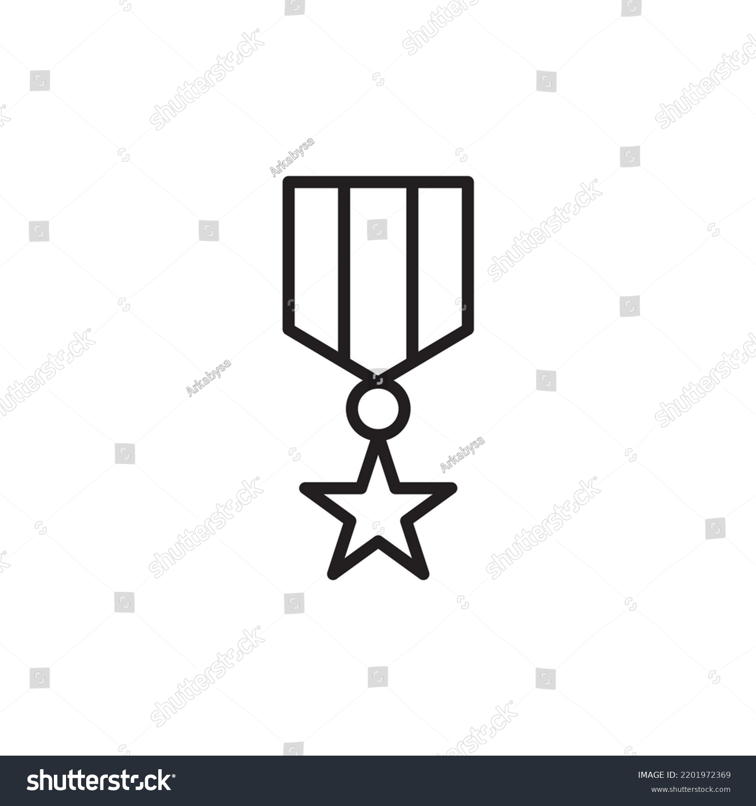 Badge Icon Champion Medal White Background Stock Vector (Royalty Free ...