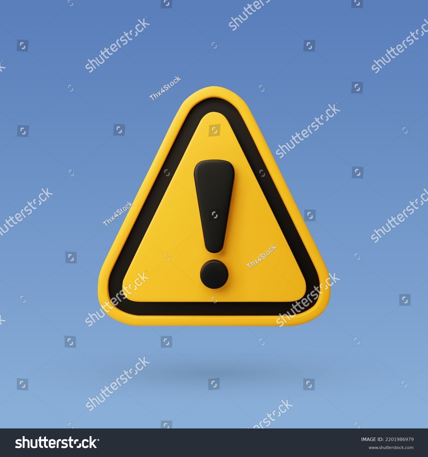 3d Vector Yellow Warning Sign Exclamation Stock Vector (royalty Free 