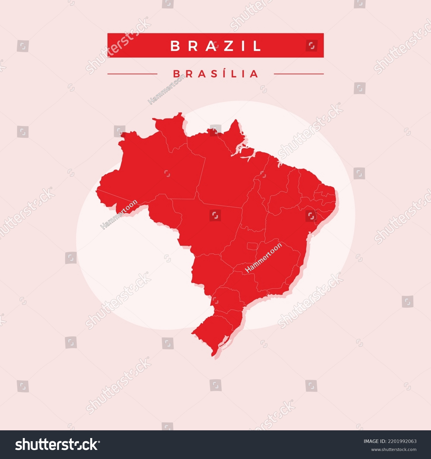 Stock Vector National Map Of Brazil Brazil Map Vector Illustration Vector Of Brazil Map 2201992063 