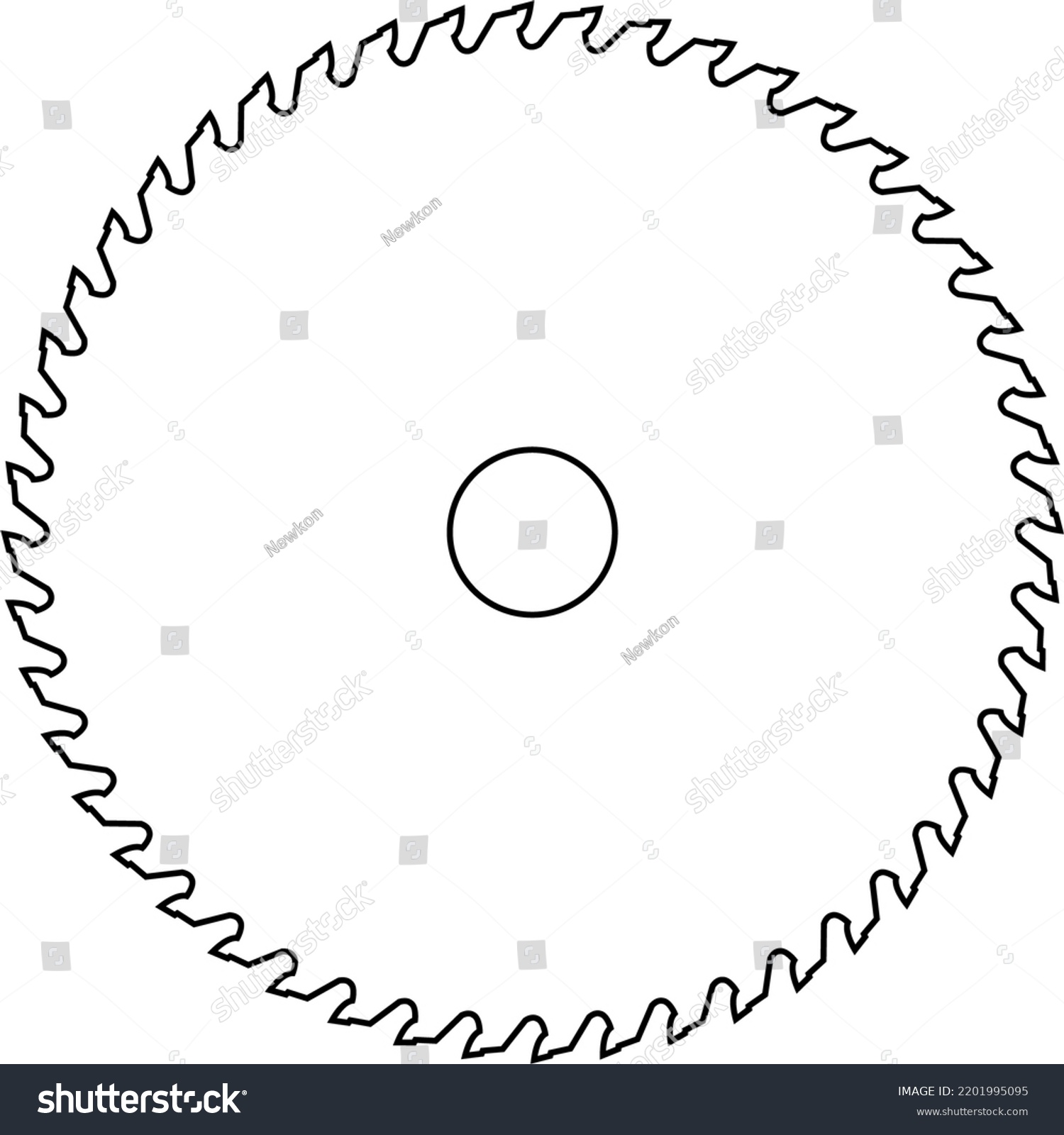 Saw Blade Outline Vector Eps Stock Vector (Royalty Free) 2201995095 ...