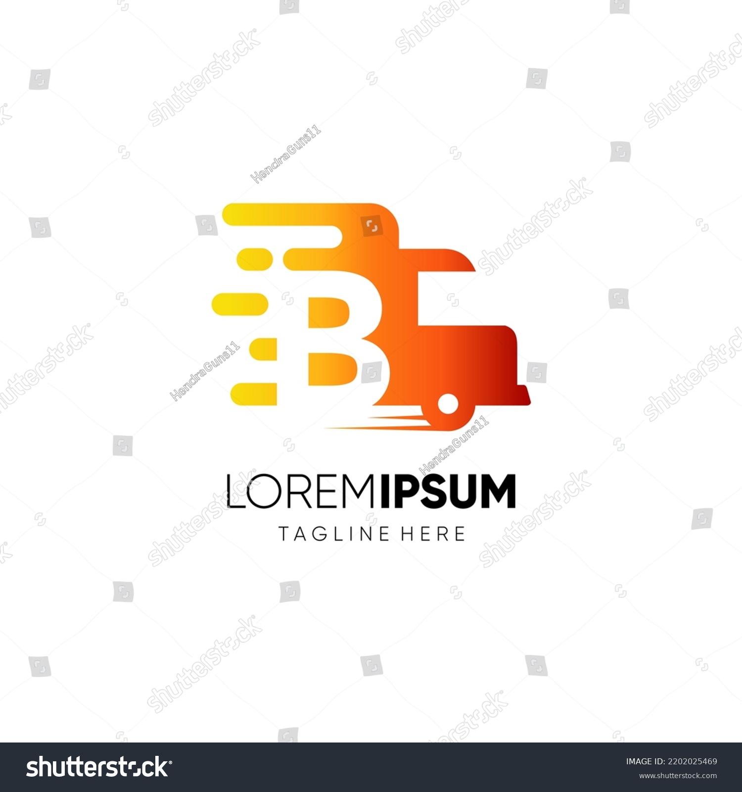 Letter B Truck Logo Design Vector Stock Vector (Royalty Free ...