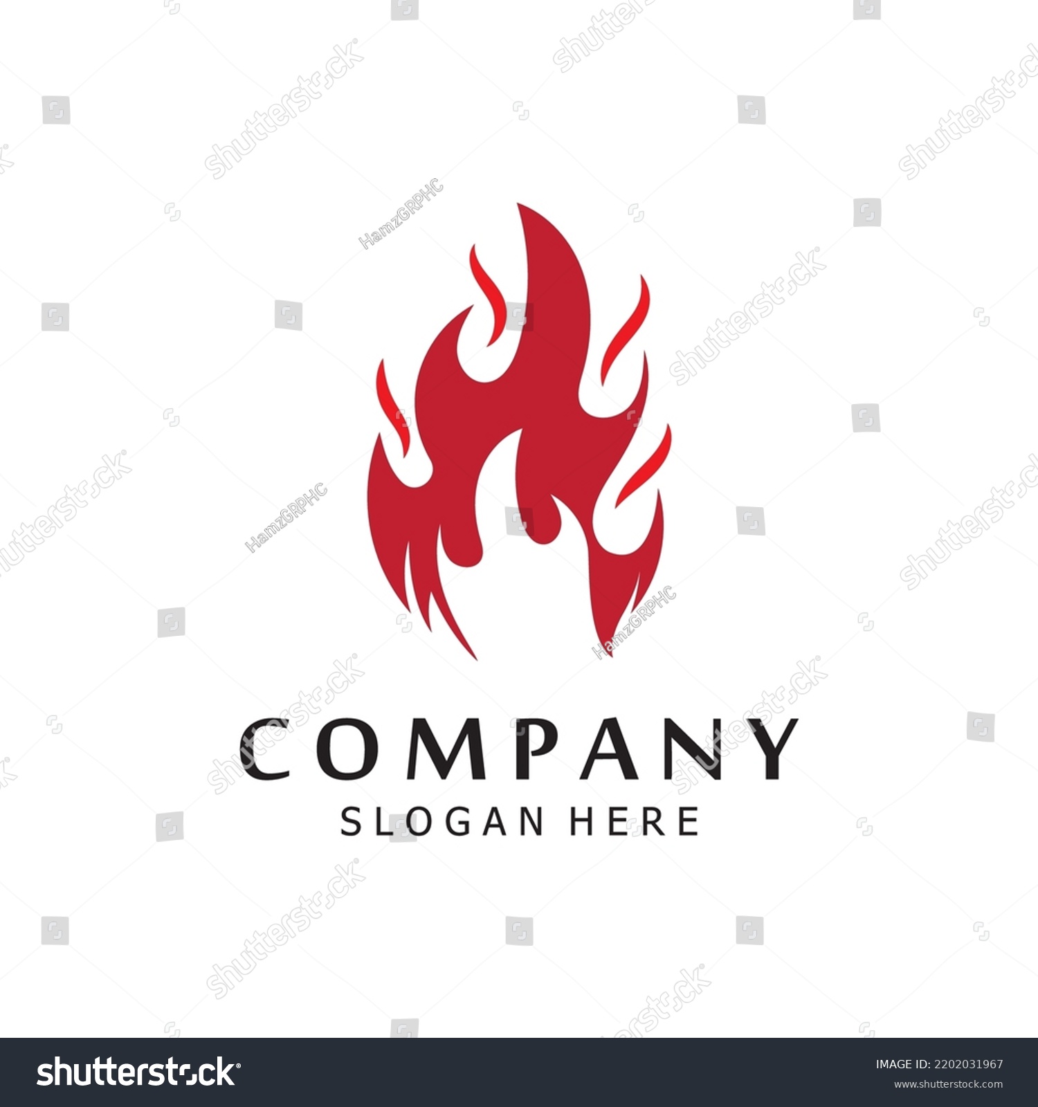 Blazing Fire Embers Fireball Logo Symbol Stock Vector (Royalty Free ...