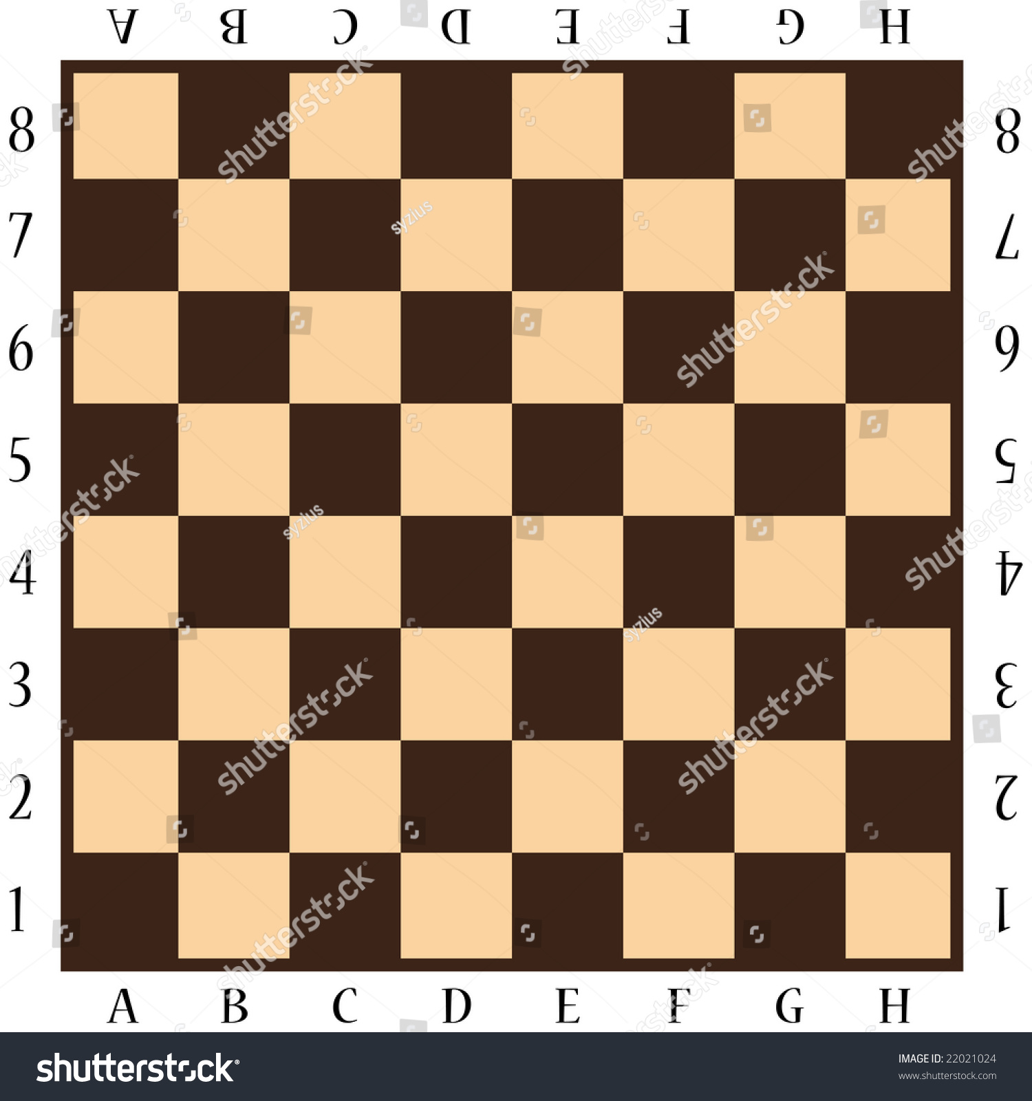 Шахматная доска с буквами и цифрами