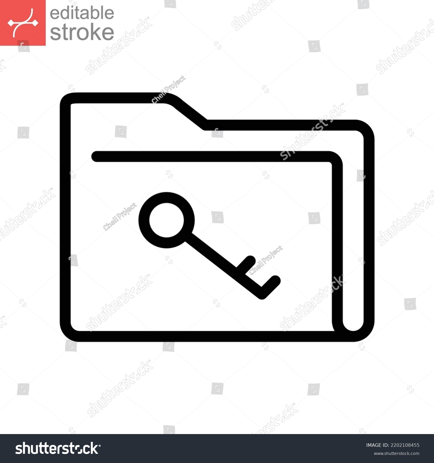 Protect Documents Unlock Folder Icon Folder Stock Vector Royalty Free