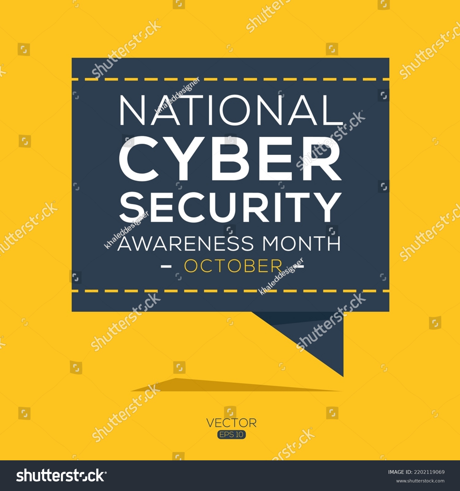 National Cyber Security Awareness Month Held Stock Vector Royalty Free 2202119069 Shutterstock 1755