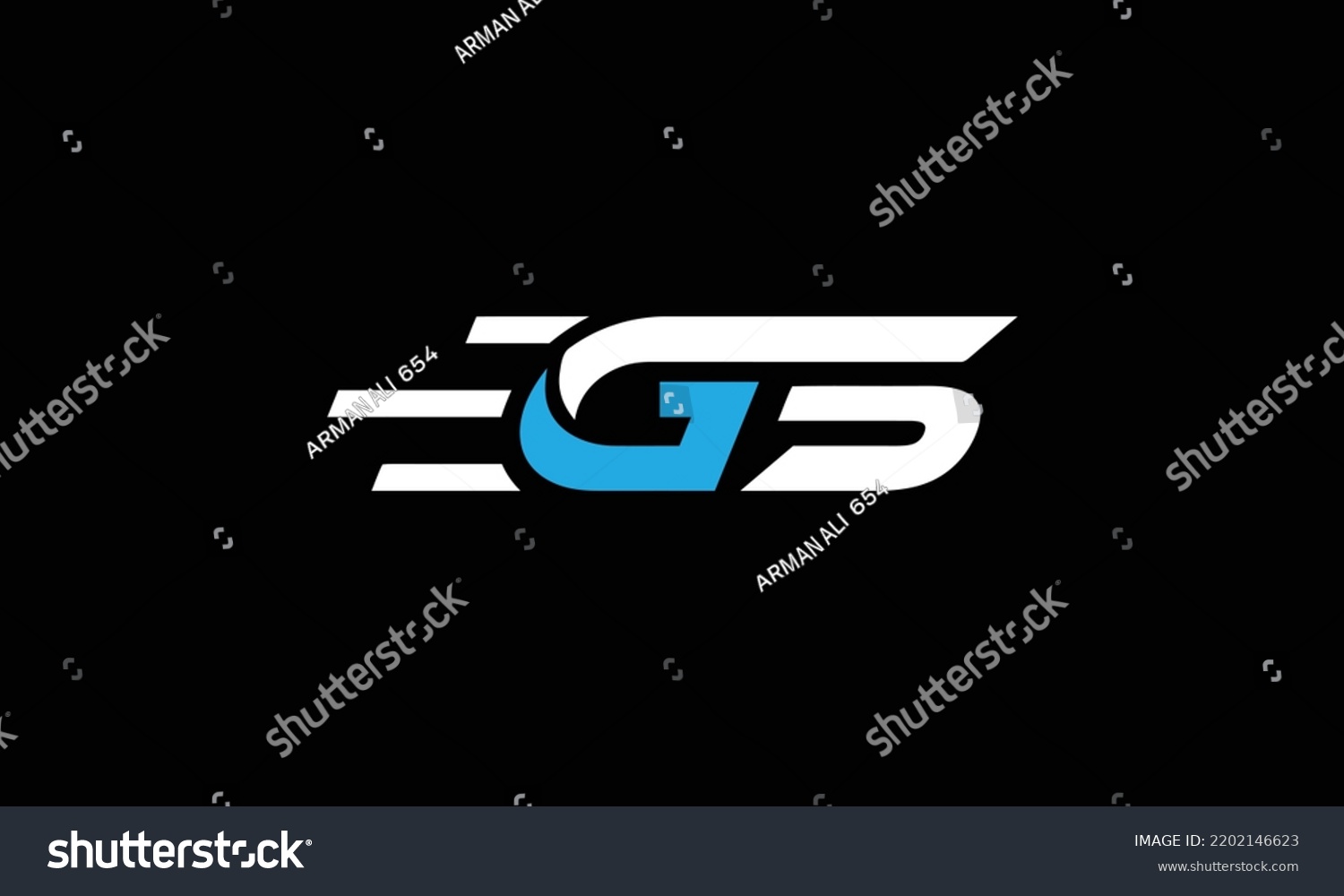 Egs Letter Initial Logo Design Template Stock Vector (Royalty Free ...