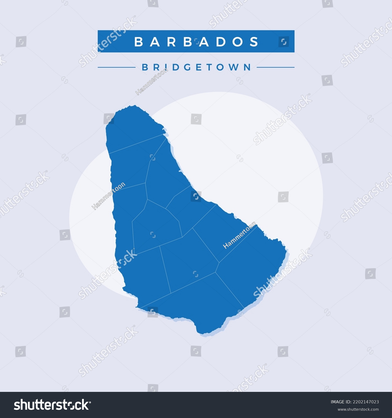 National Map Barbados Barbados Map Vector Stock Vector (Royalty Free ...