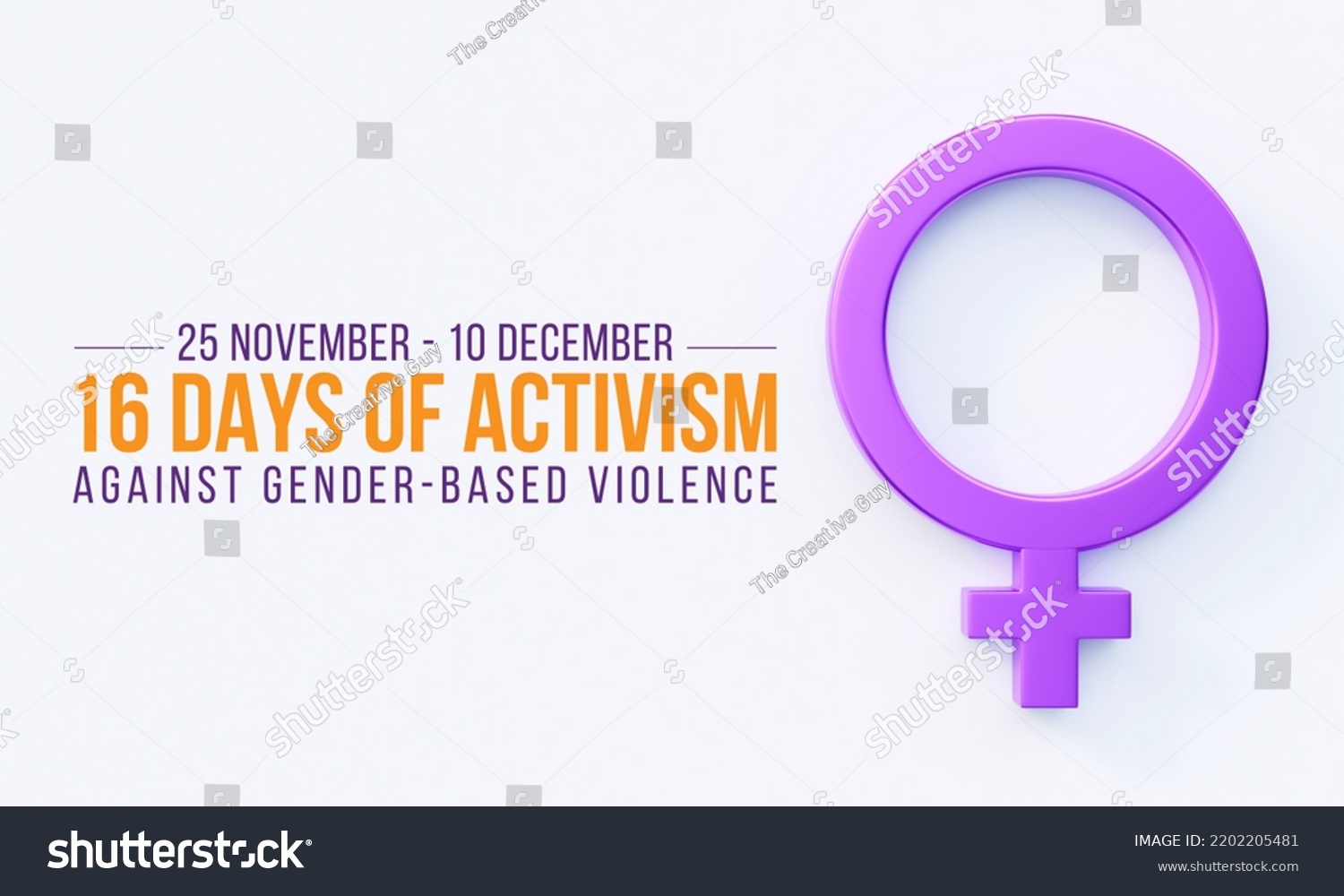 16 Days Activism Against Gender Based Stock Illustration 2202205481 ...