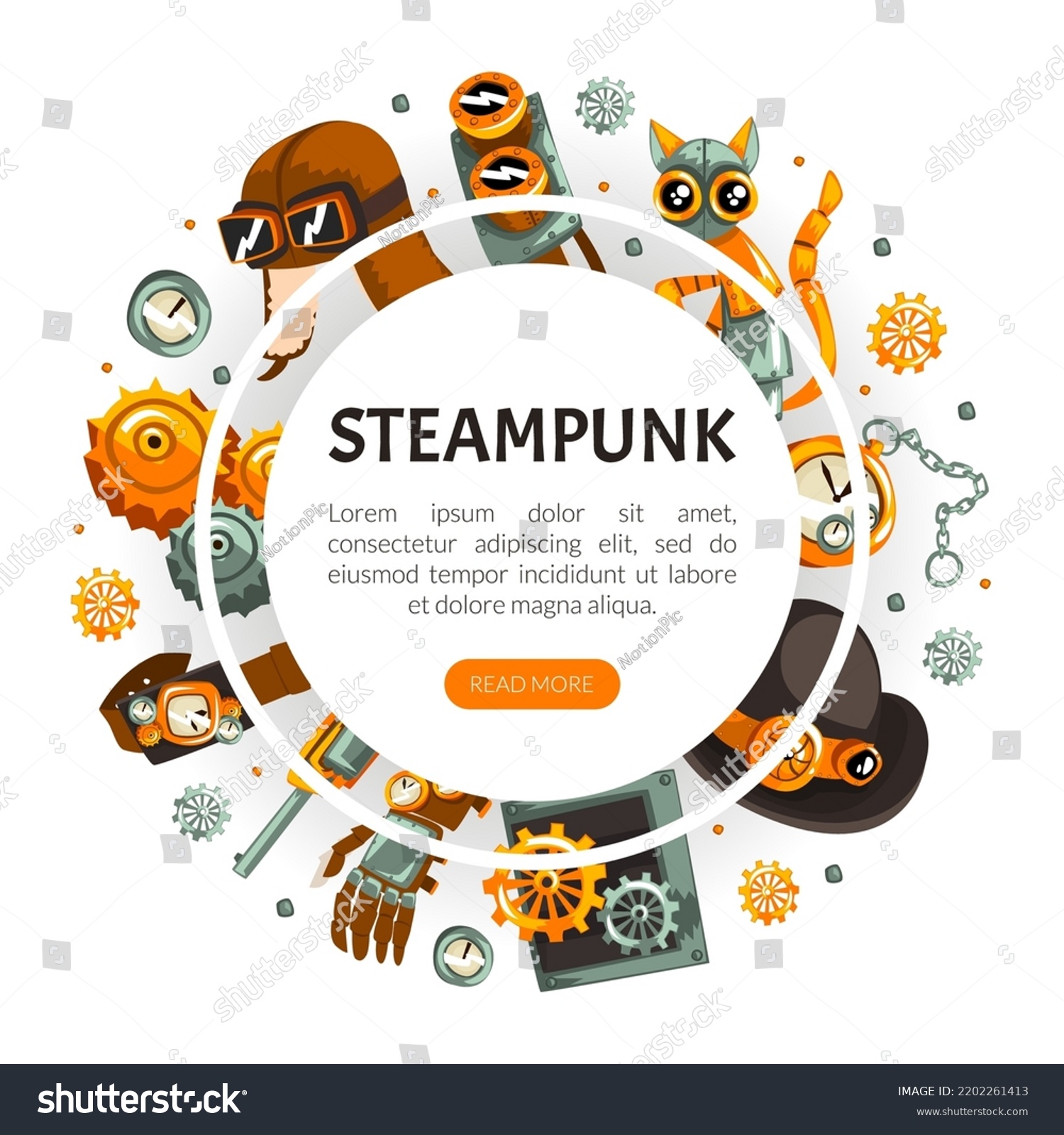 Steampunk Retrofuturistic Technology Design Industrial Steampowered ...