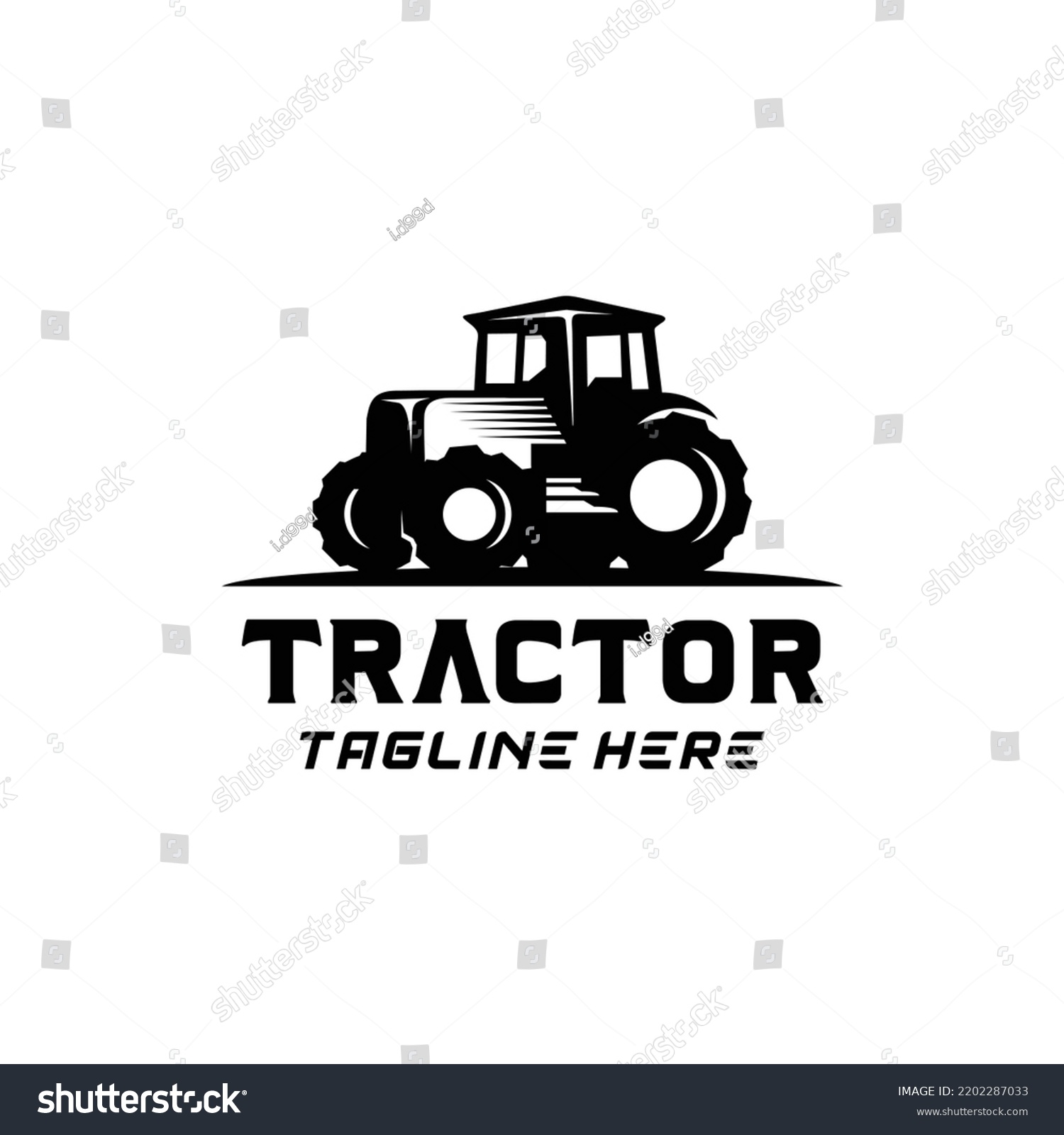 Creative Tractors Concept Logo Design Illustration Stock Vector ...