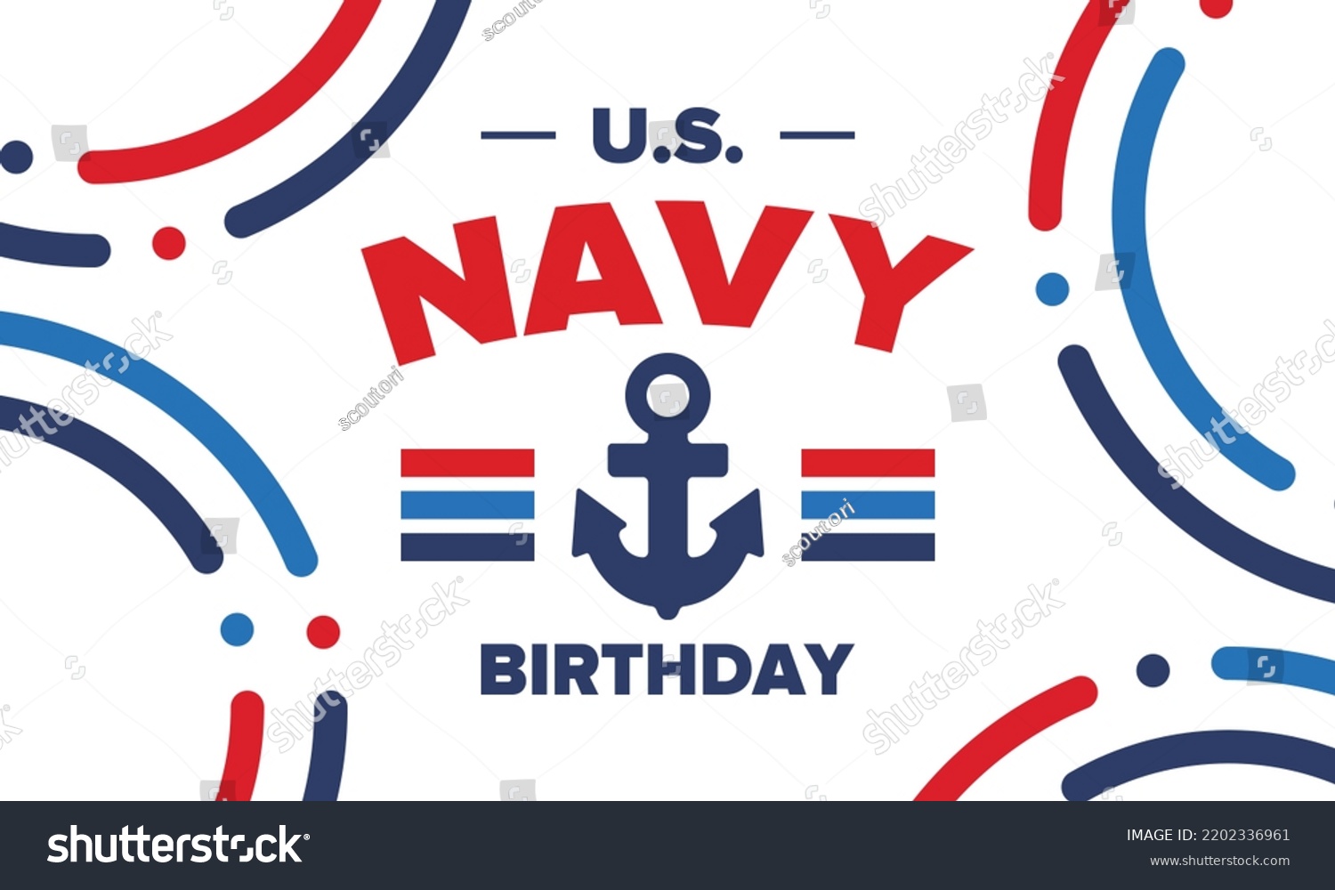 Us Navy Birthday Holiday United States Stock Vector (Royalty Free