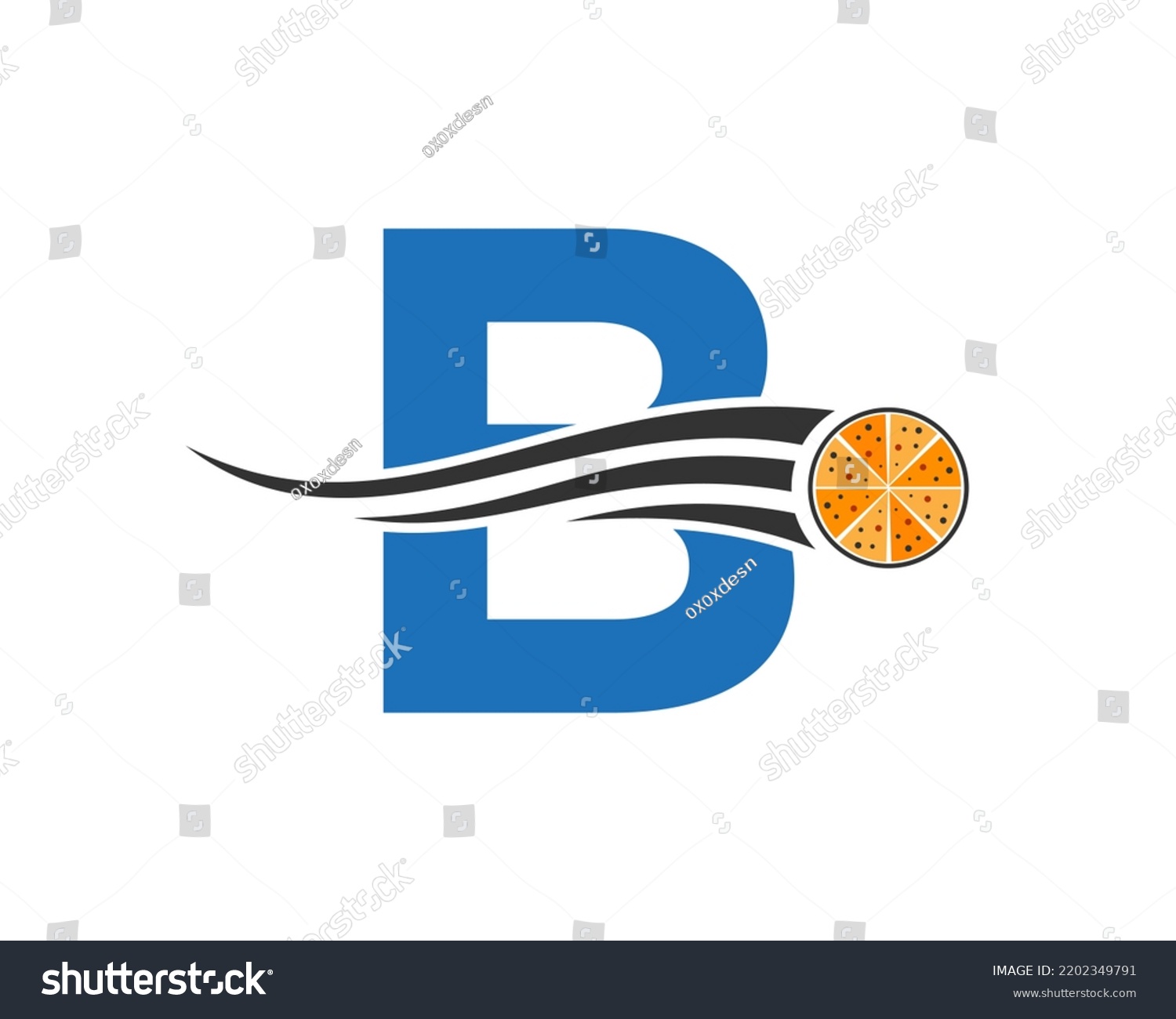 Initial Letter B Cafe Restaurant Logo Stock Vector (Royalty Free ...