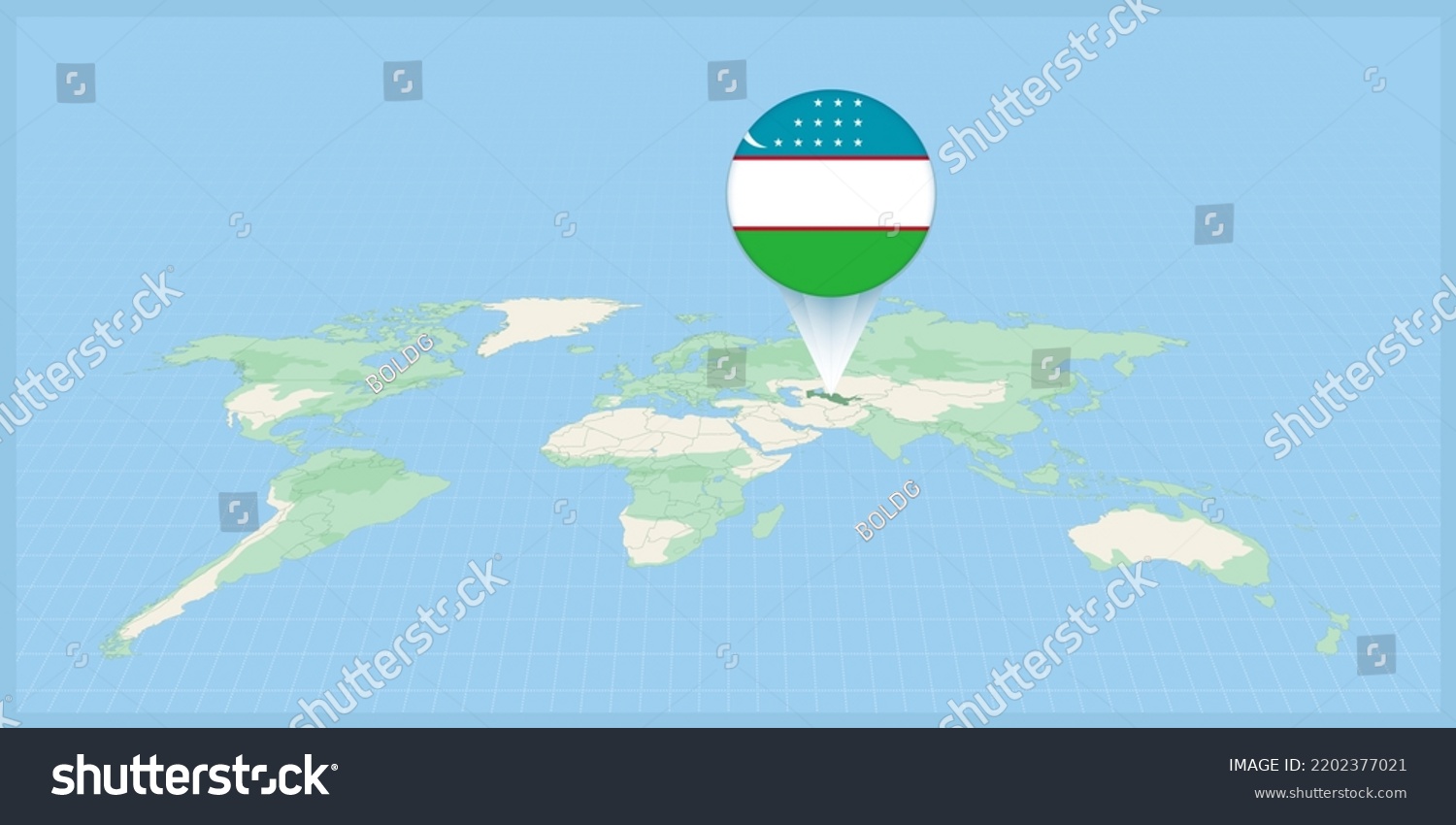 Location Uzbekistan On World Map Marked Stock Vector Royalty Free Stock Vector Location Of Uzbekistan On The World Map Marked With Uzbekistan Flag Pin Cartographic Vector 2202377021