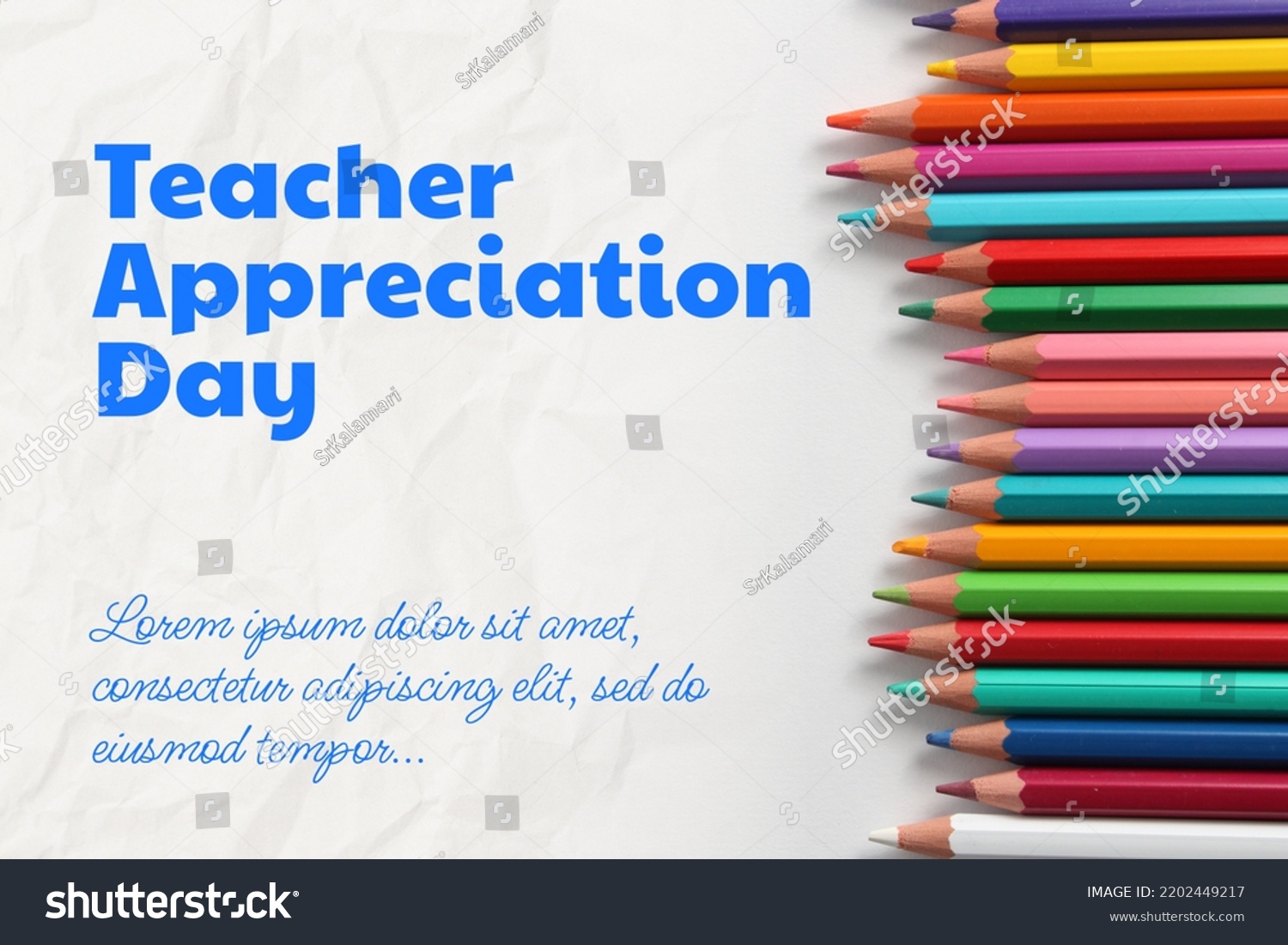 Teacher Appreciation Day Written On Sheet Stock Vector (Royalty Free ...