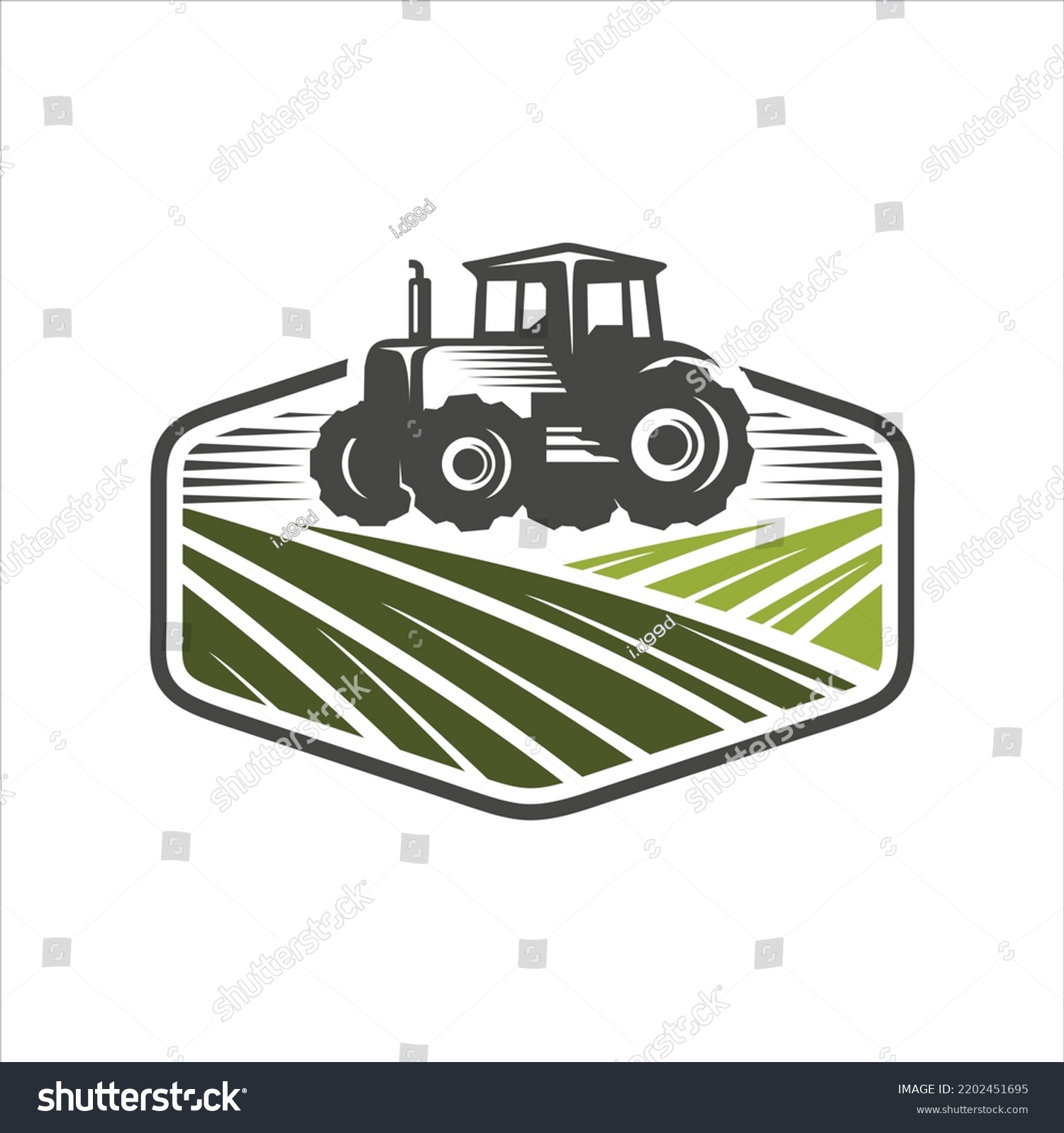 Tractor Agriculture Logo Design Template Farming Stock Vector (Royalty ...