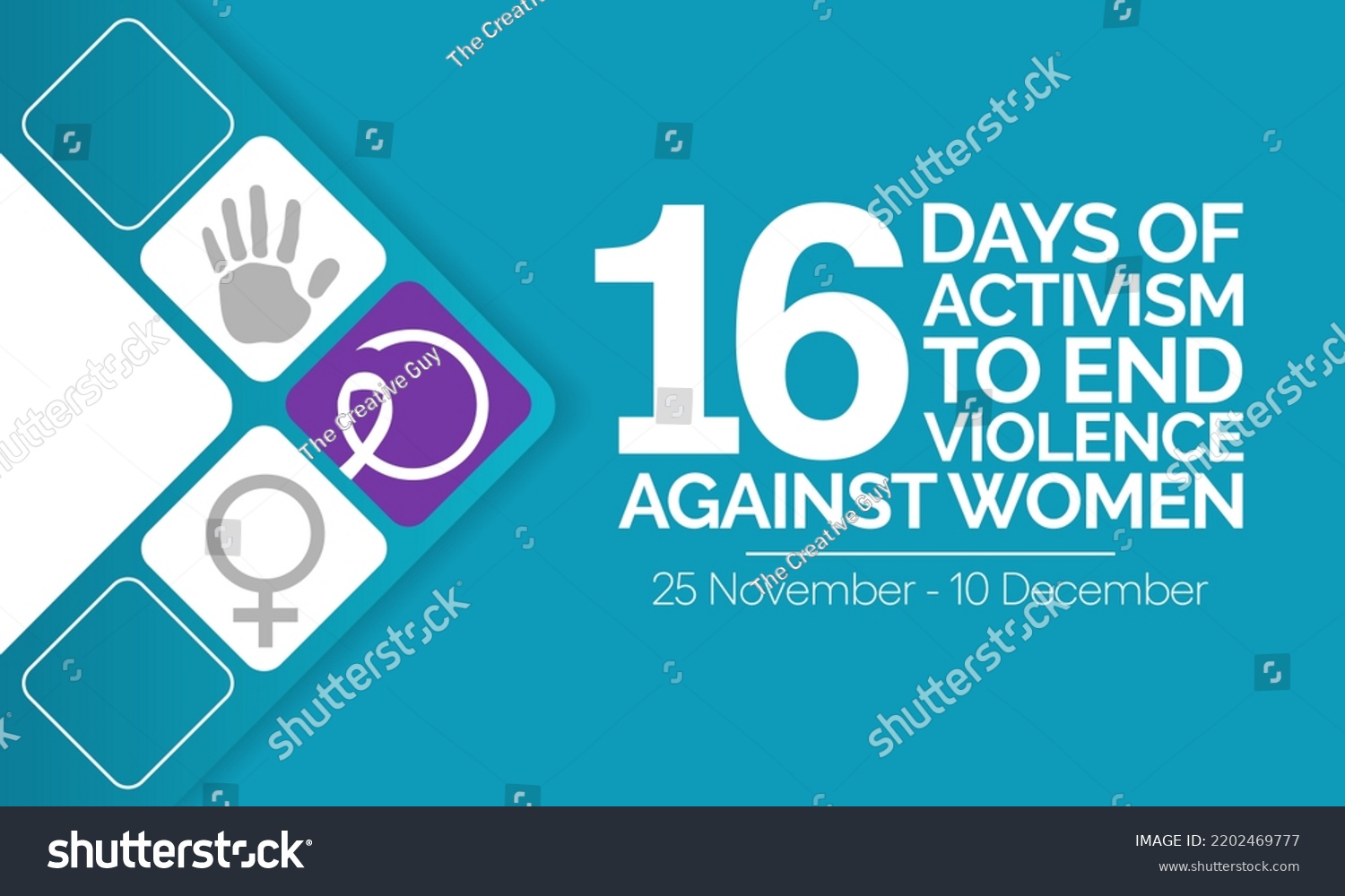 16 Days Activism Against Gender Based Stock Vector (Royalty Free ...