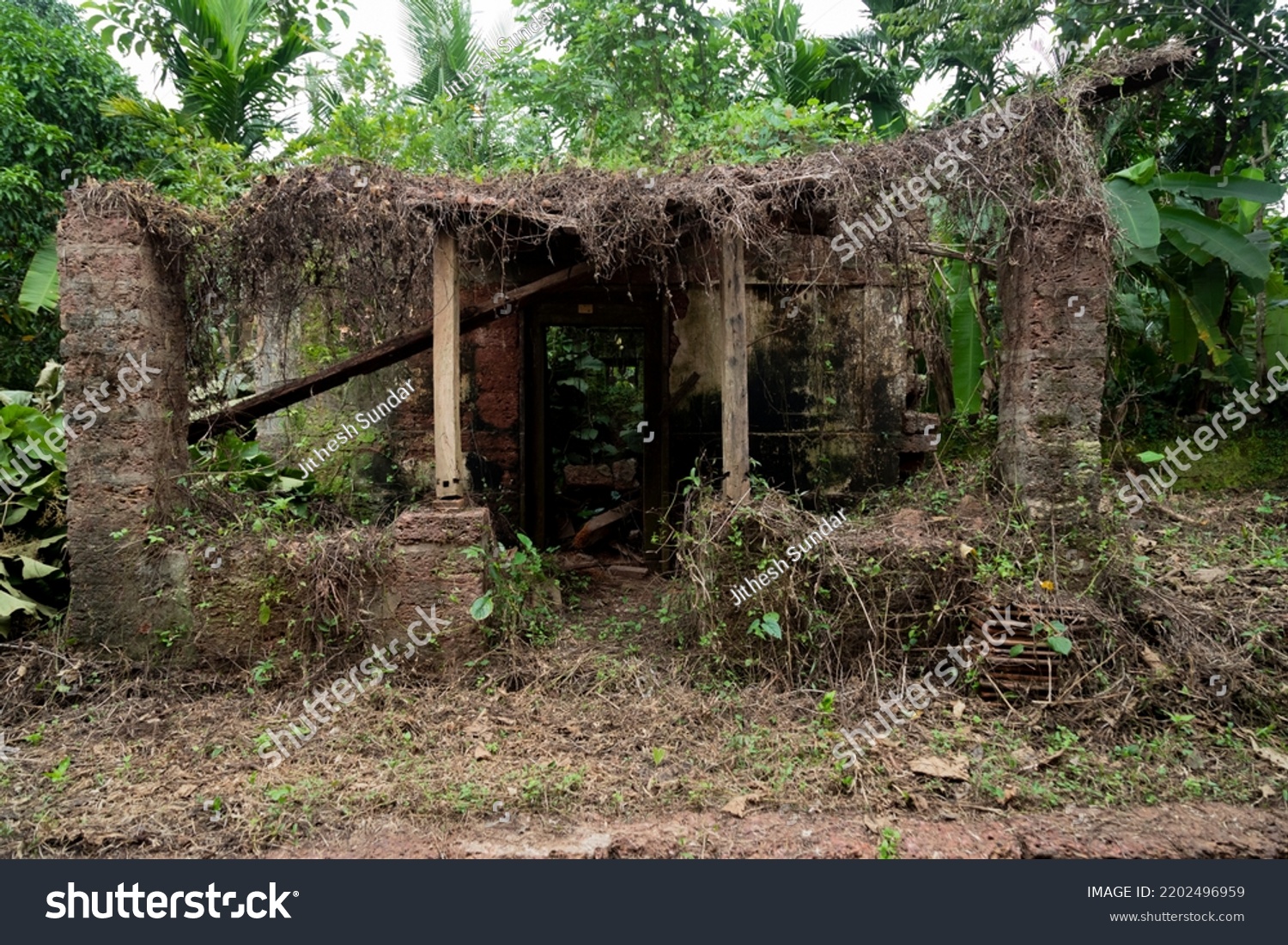 Old Abandoned Broken House Kerala Stock Photo 2202496959 | Shutterstock