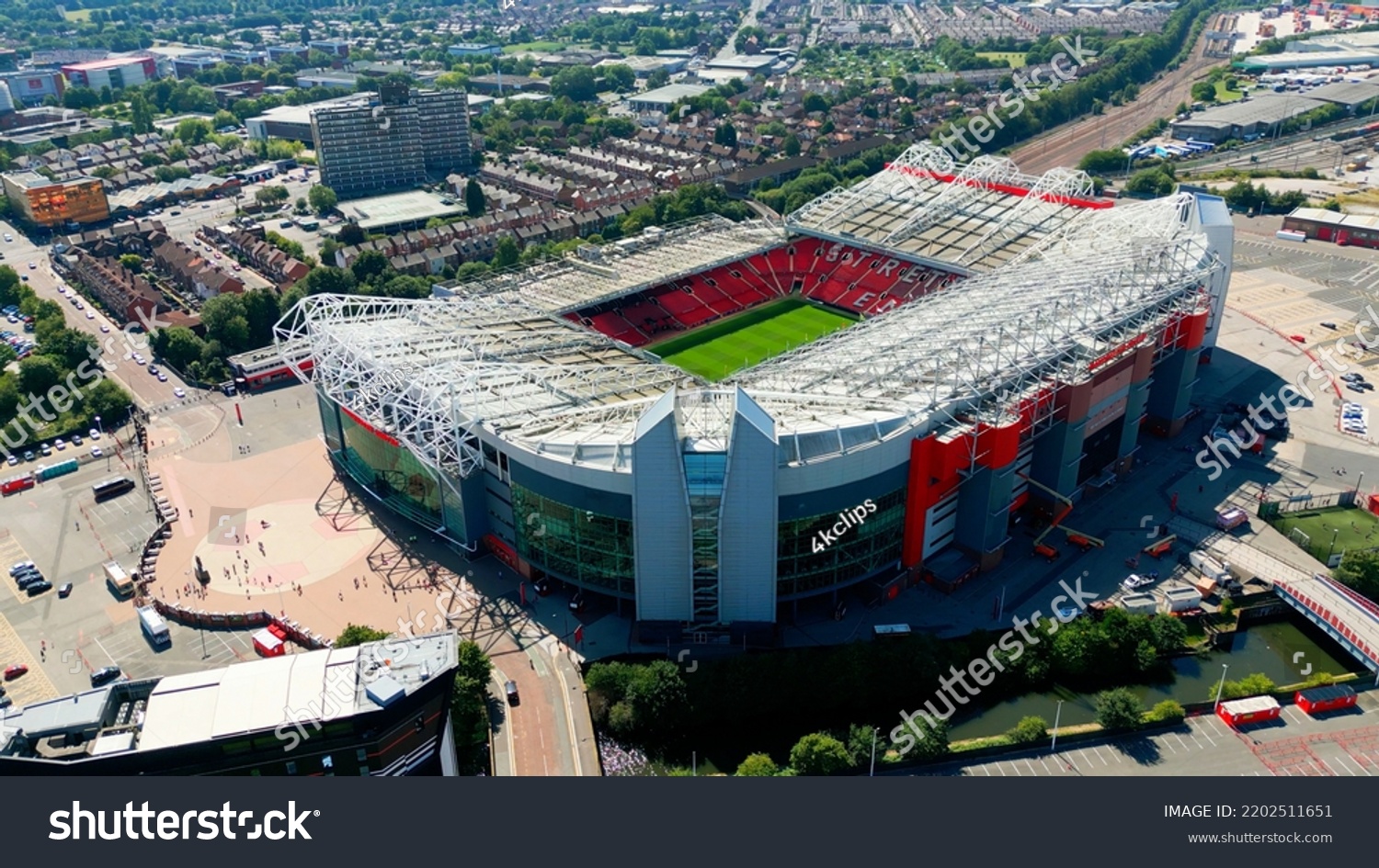 Old Trafford Soccer Football Stadium Manchester Stock Photo 2202511651 ...