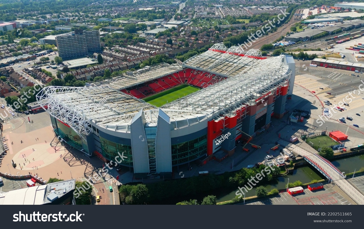 Old Trafford Soccer Football Stadium Manchester Stock Photo 2202511665 ...