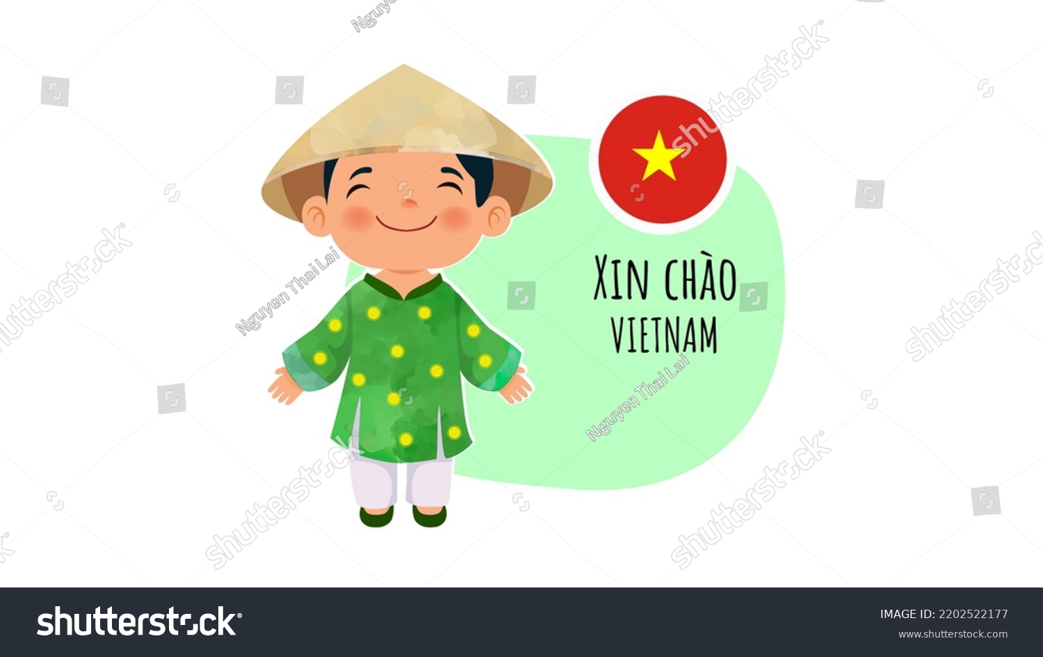 Illustration Vietnamese Boy Beautiful Ao Dai Stock Illustration ...