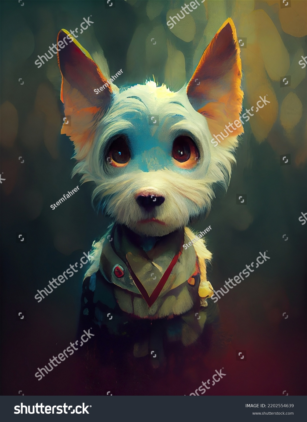 Fantasy Dog Avatar Illustration Medieval Dark Stock Illustration ...