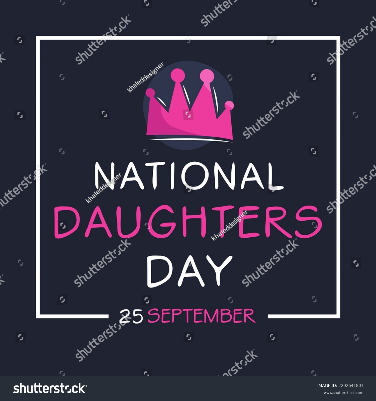 National Daughters Day Held On 25 Stock Vector (Royalty Free