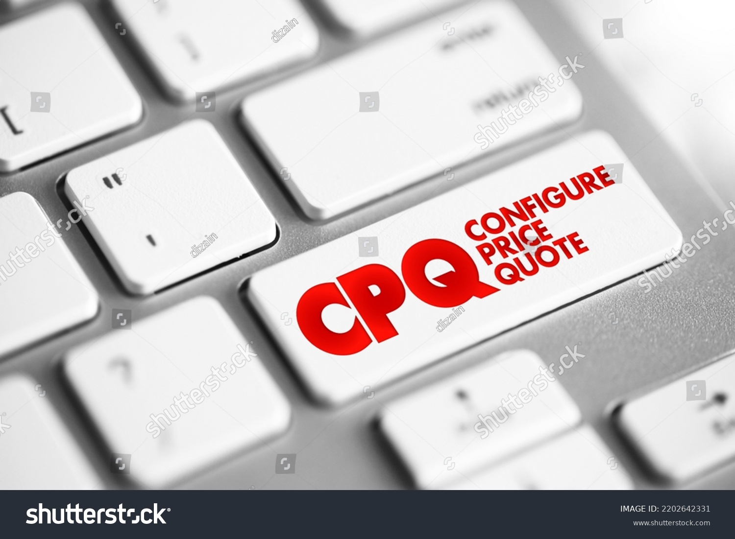 Cpq Configure Price Quote Acronym Text Stock Photo 2202642331 ...