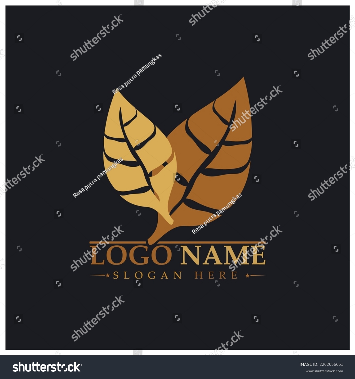 Tobacco Leaf Logotobacco Field Tobacco Cigarette Stock Vector (royalty 