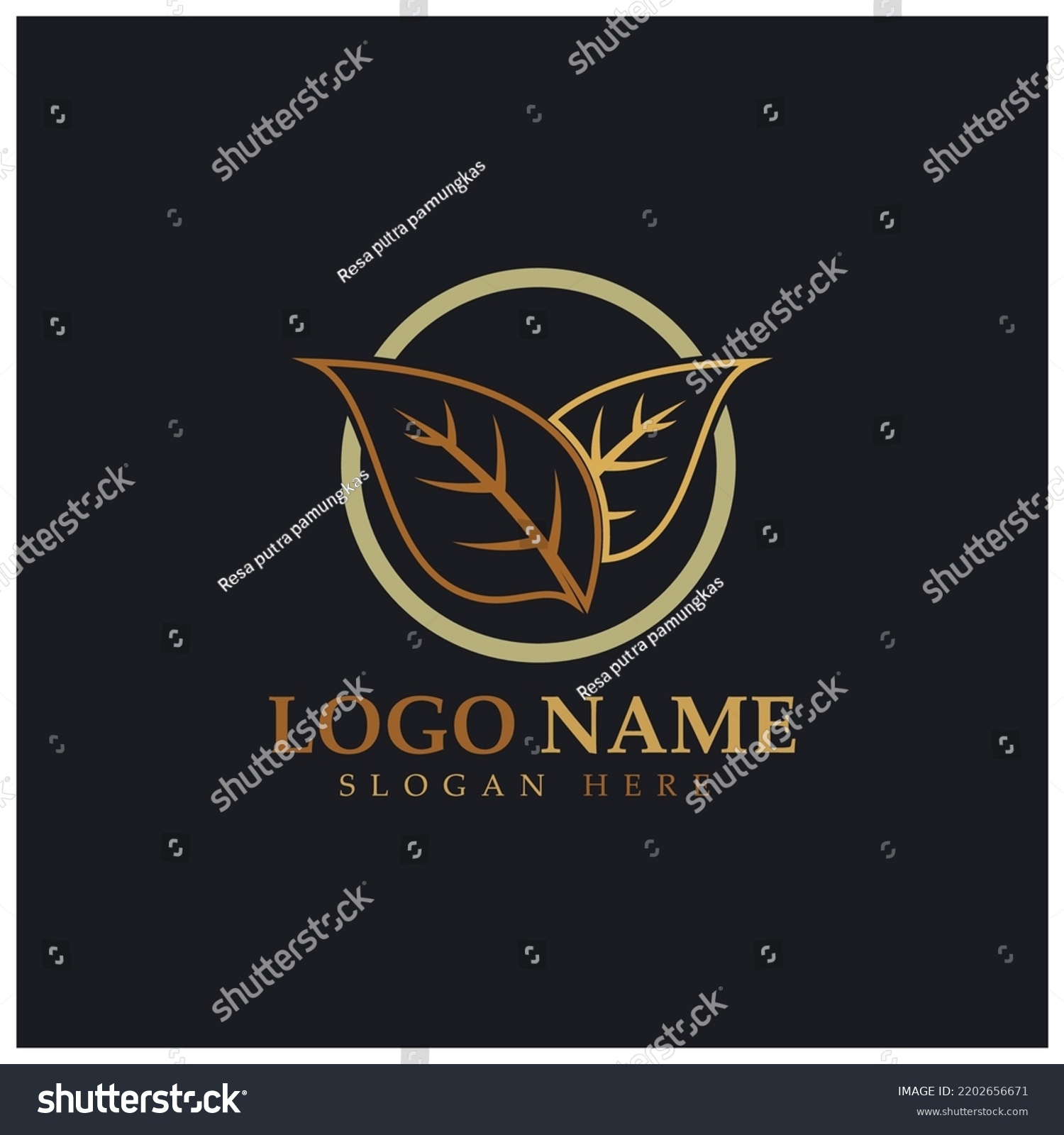 Tobacco Leaf Logotobacco Field Tobacco Cigarette Stock Vector (Royalty ...